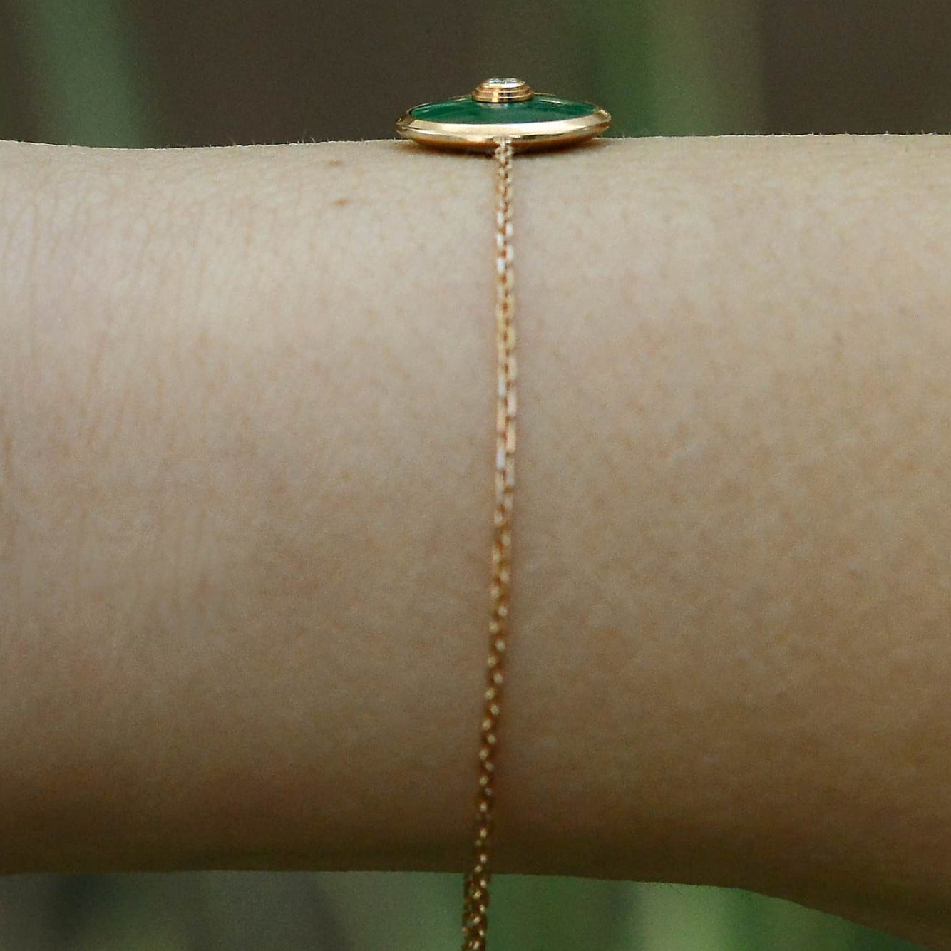 Cartier Malachite 18K Rose Gold Diamond Bracelet