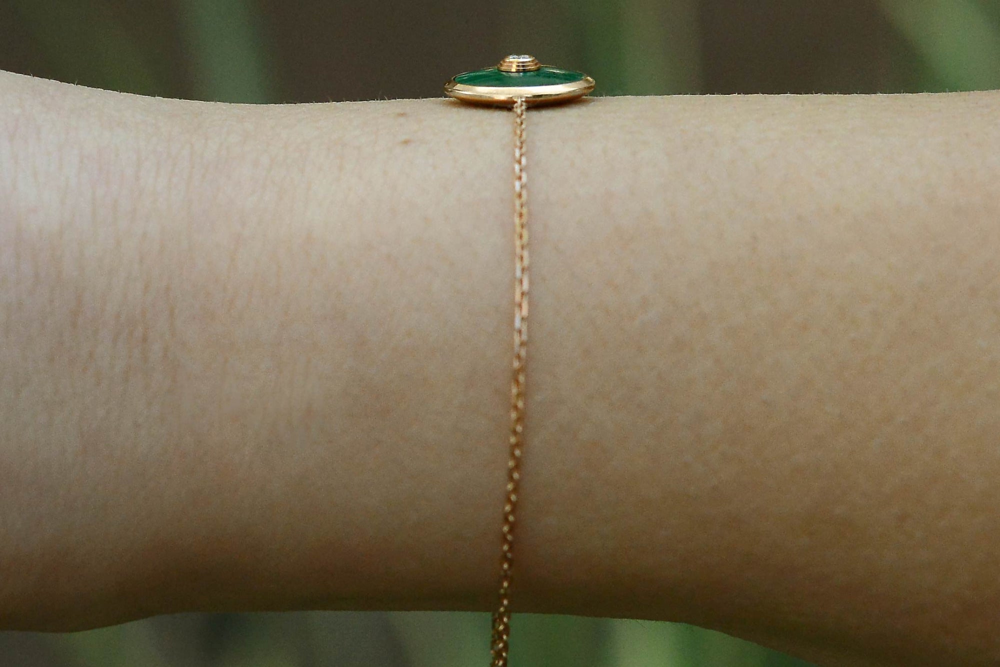 Cartier Malachite 18K Rose Gold Diamond Bracelet