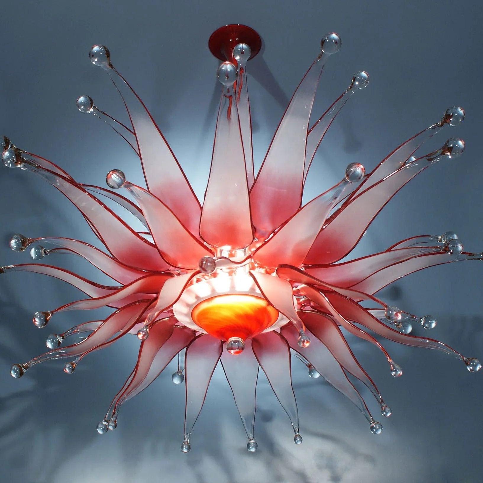 Jester Art Glass Chandelier by Tim Lindeman
