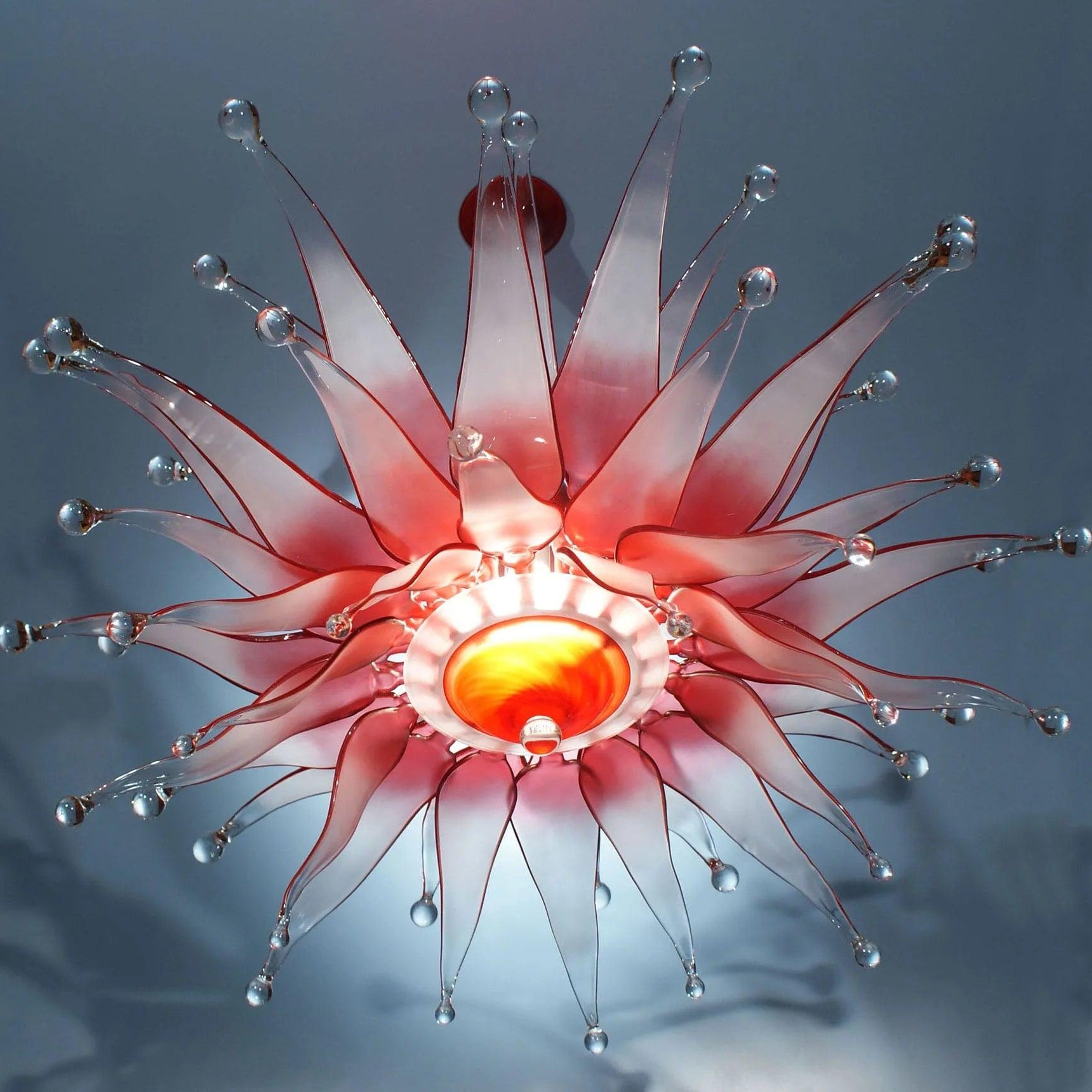 Jester Art Glass Chandelier by Tim Lindeman