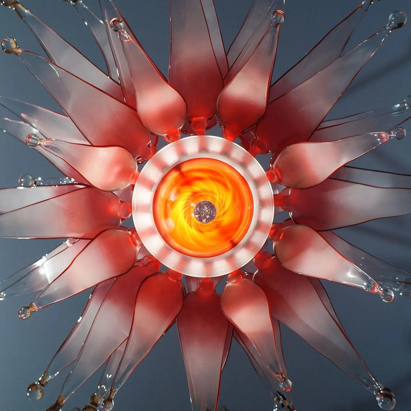 Jester Art Glass Chandelier by Tim Lindeman