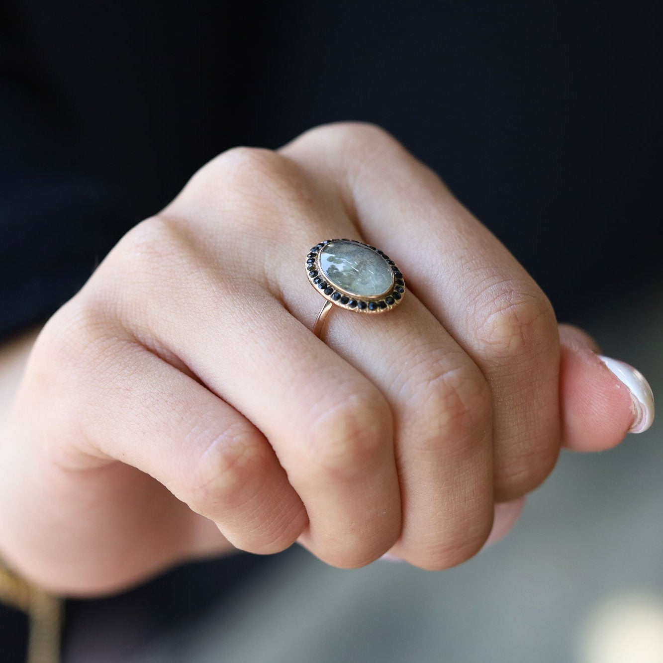 Circa 1783 Georgian Antique Portrait Memento Mori Mourning Ring