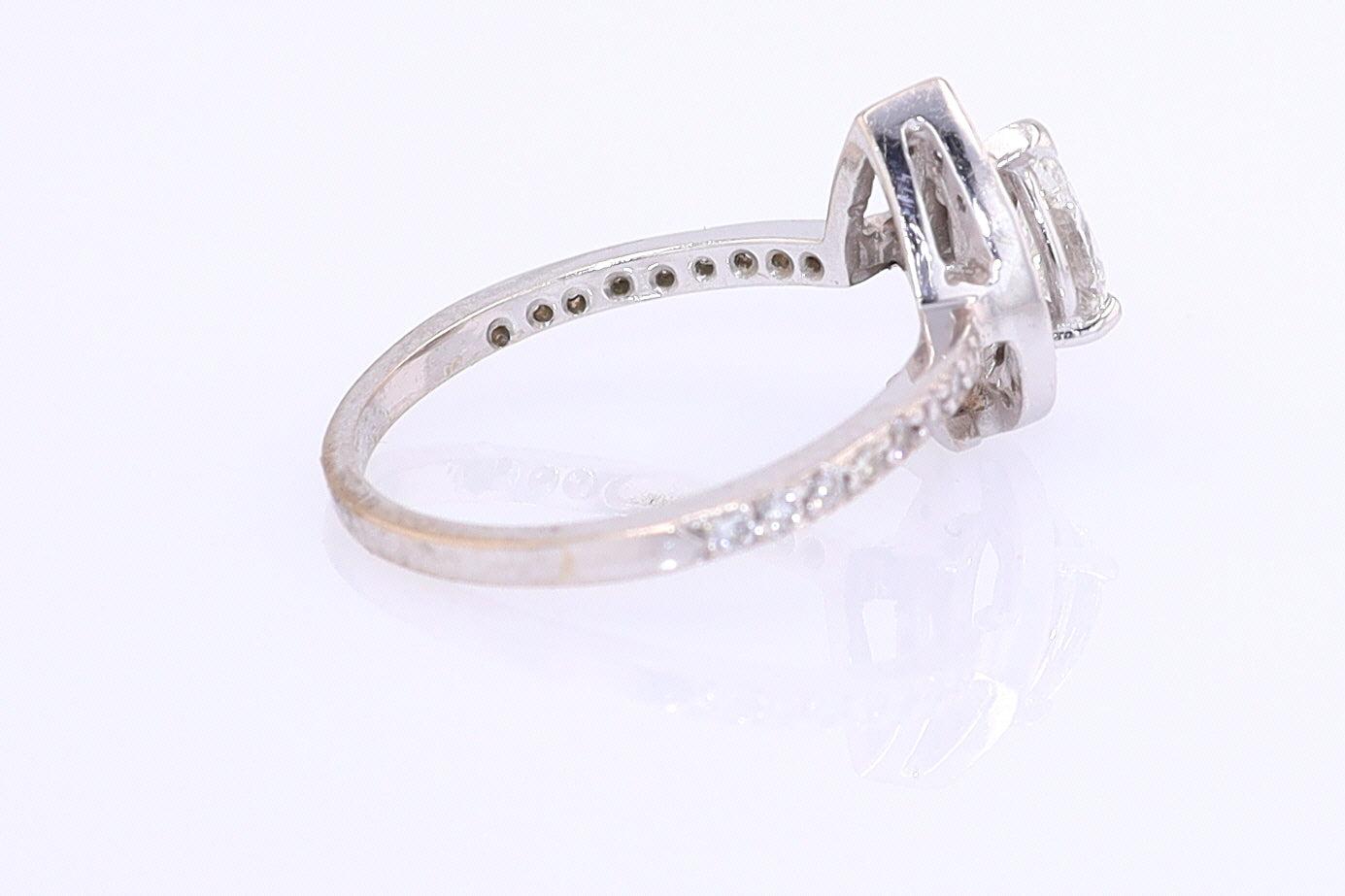 Classic Halo Pear Shape Diamond Engagement Ring