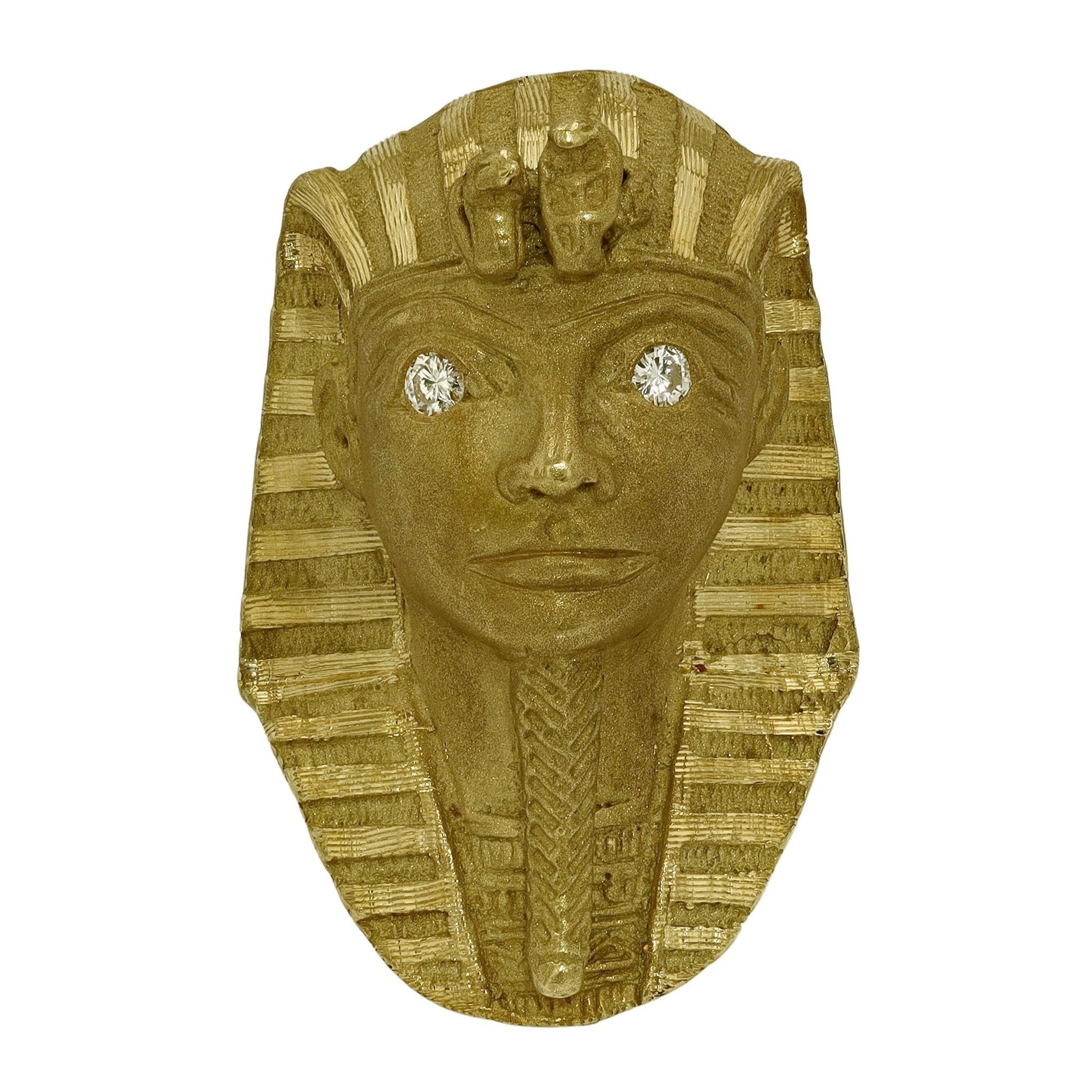 Classic King Tut 18K Gold Ring From Robert Mitchum Estate