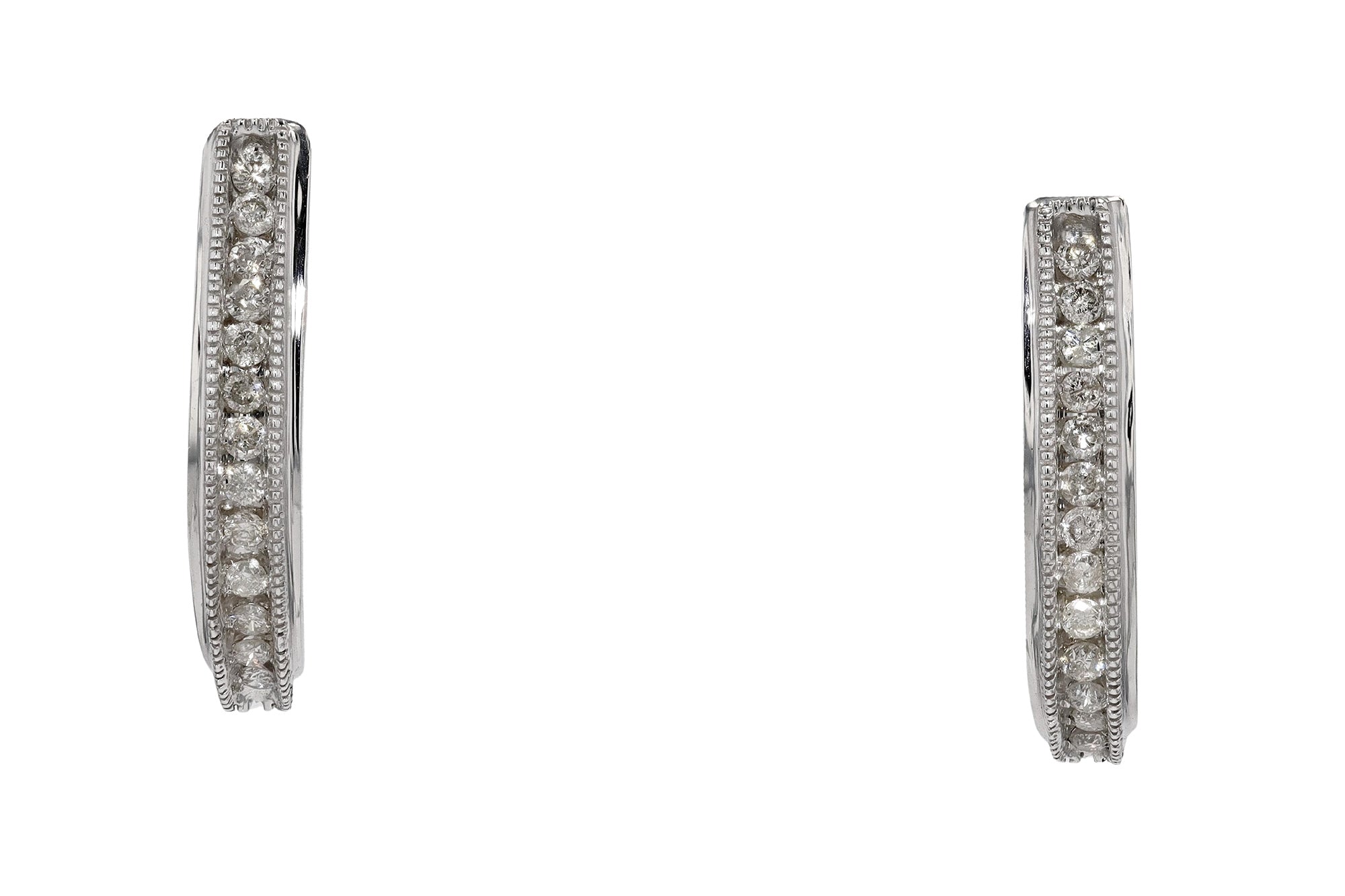 Vintage Diamond Hoop Earrings
