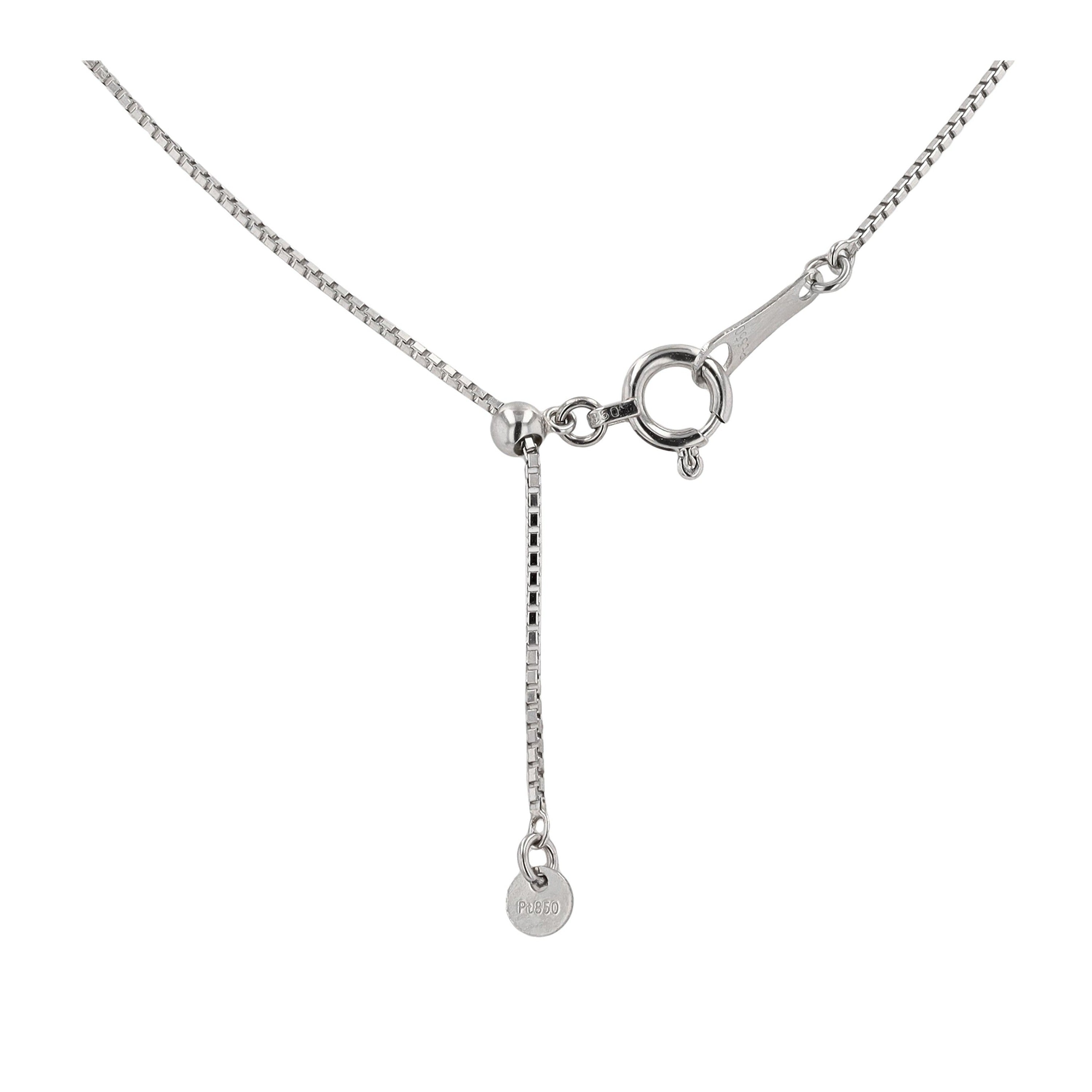 Contemporary Sapphire Diamond Navette Necklace