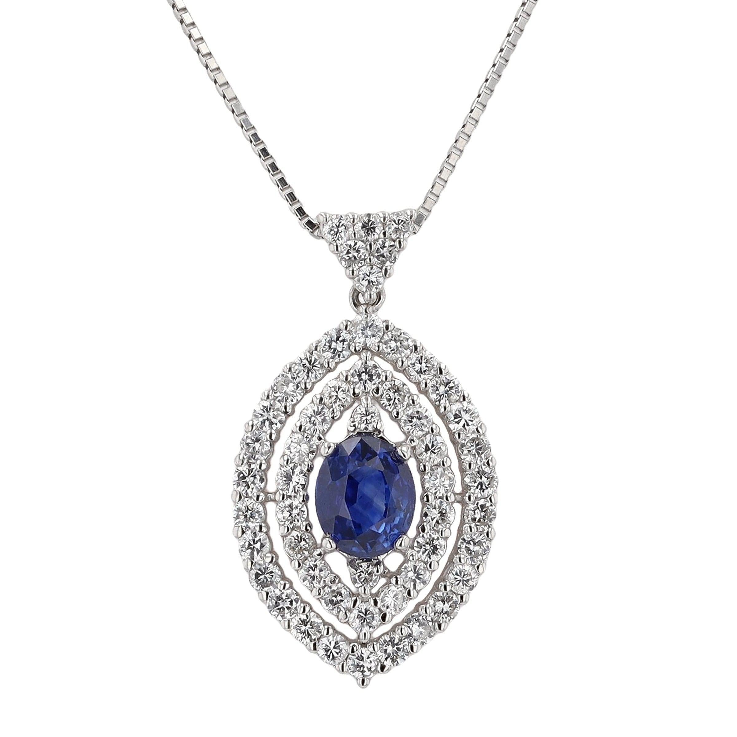Sapphire Diamond Necklace