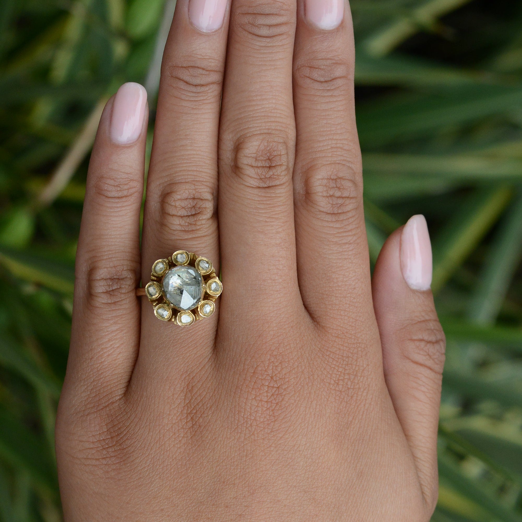 Early 1800s Georgian 2.00 Carat Rose Cut Diamond Ring