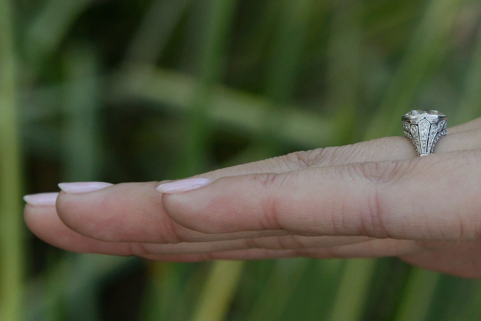 Edwardian Revival 2.26 Carat Round Diamond Engagement Ring