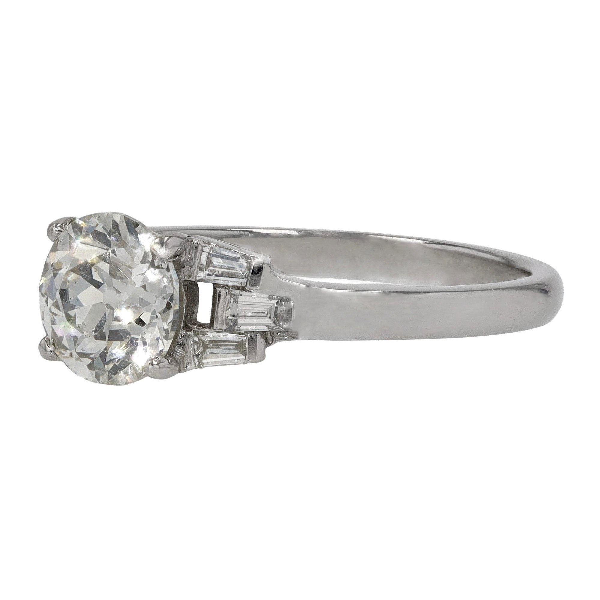 1 Carat Art Deco Engagement Ring