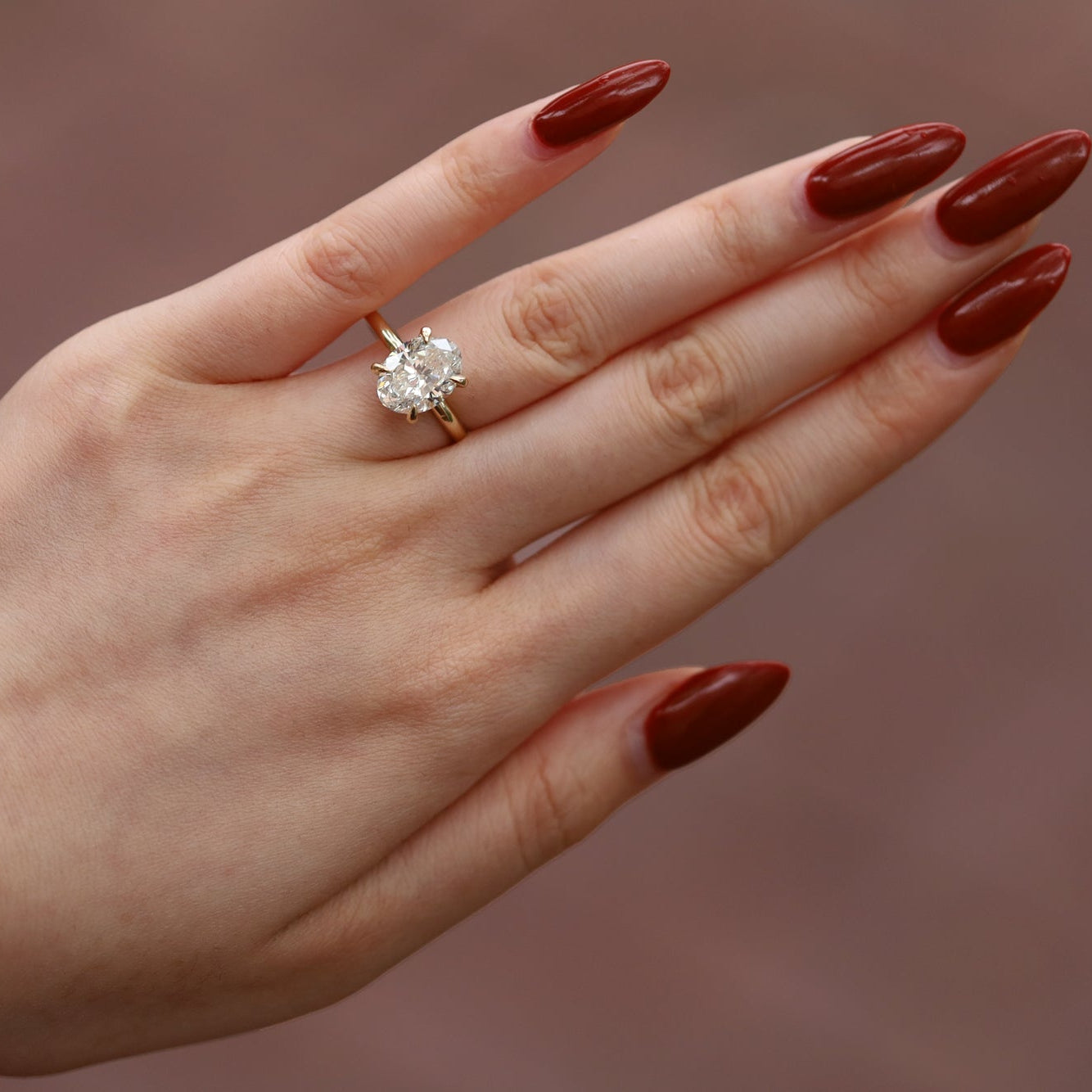 EGL Certified 3.01ct Oval Cut Diamond Engagement Ring