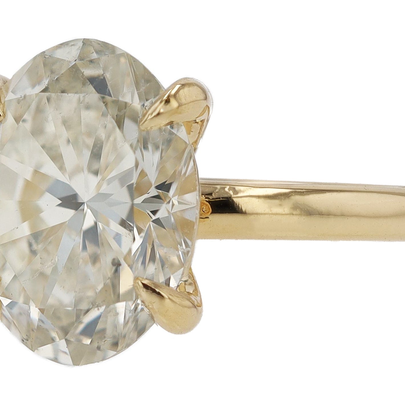 EGL Certified 3.01ct Oval Cut Diamond Engagement Ring