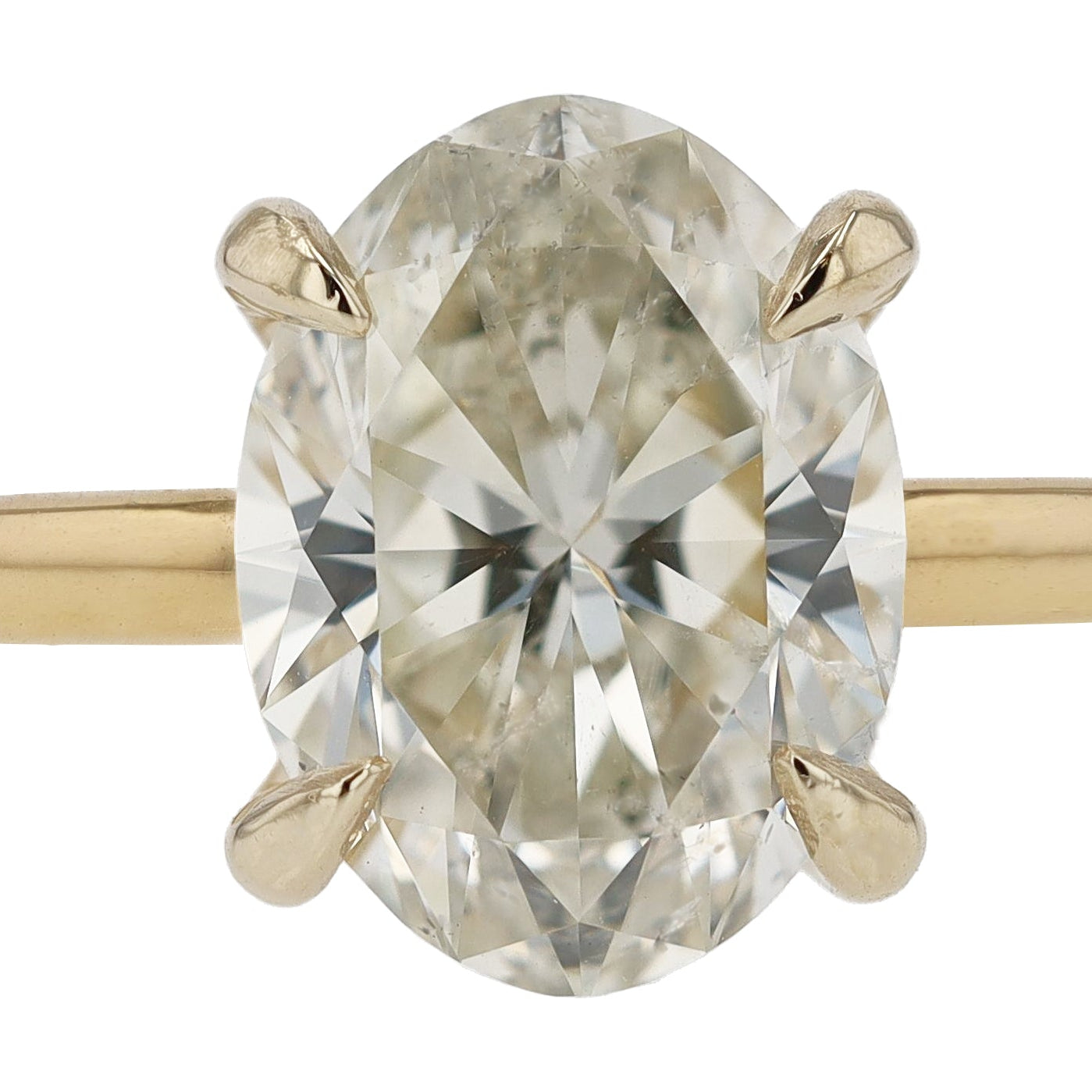 EGL Certified 3.01ct Oval Cut Diamond Engagement Ring