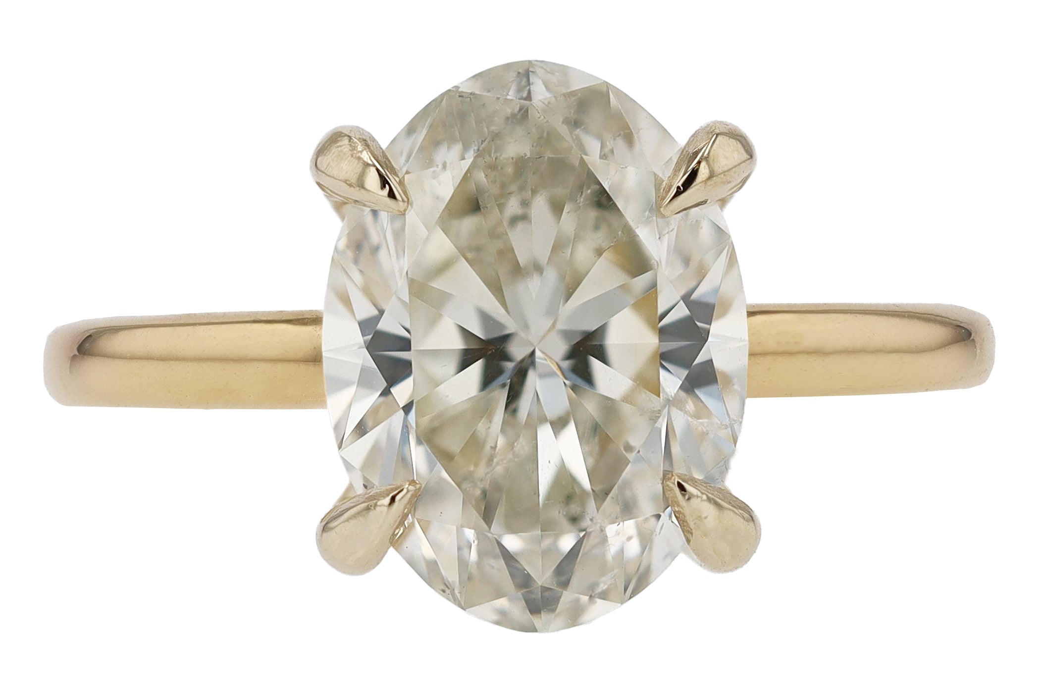 EGL Certified 3.01ct Oval Cut Diamond Engagement Ring