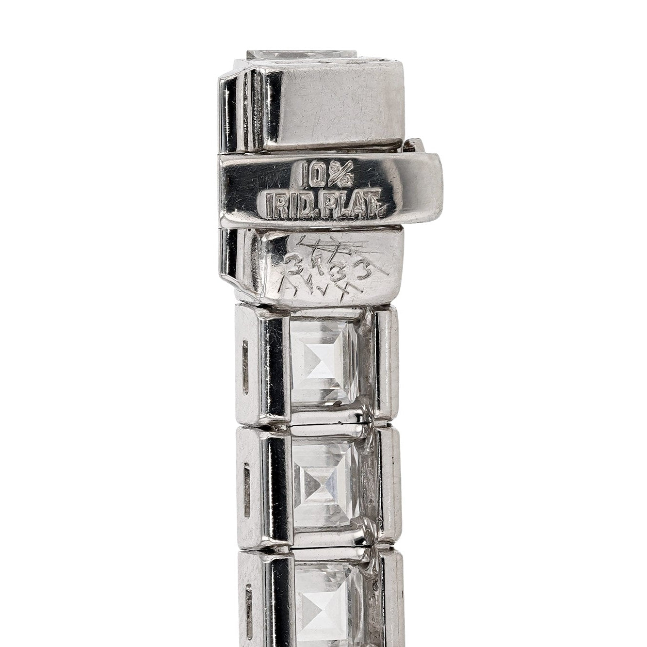 Estate 20 Carat Carré Cut Diamond Tennis Bracelet