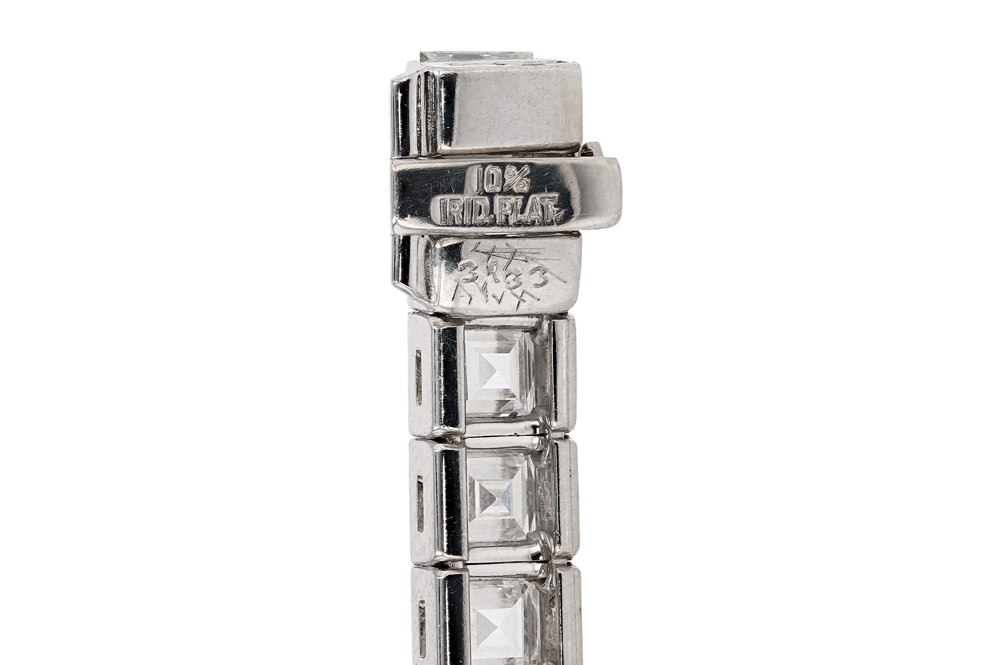 Estate 20 Carat Carré Cut Diamond Tennis Bracelet