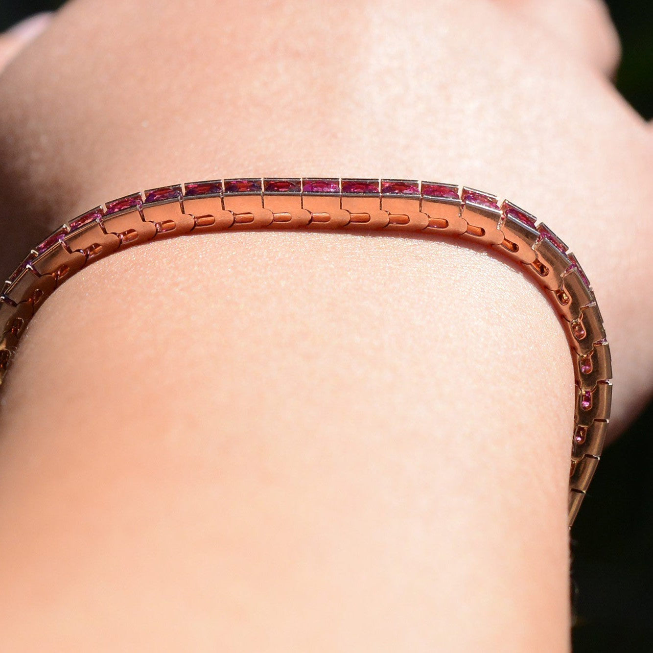 Fancy Multi Color 10 Ct Sapphire Tennis Bracelet