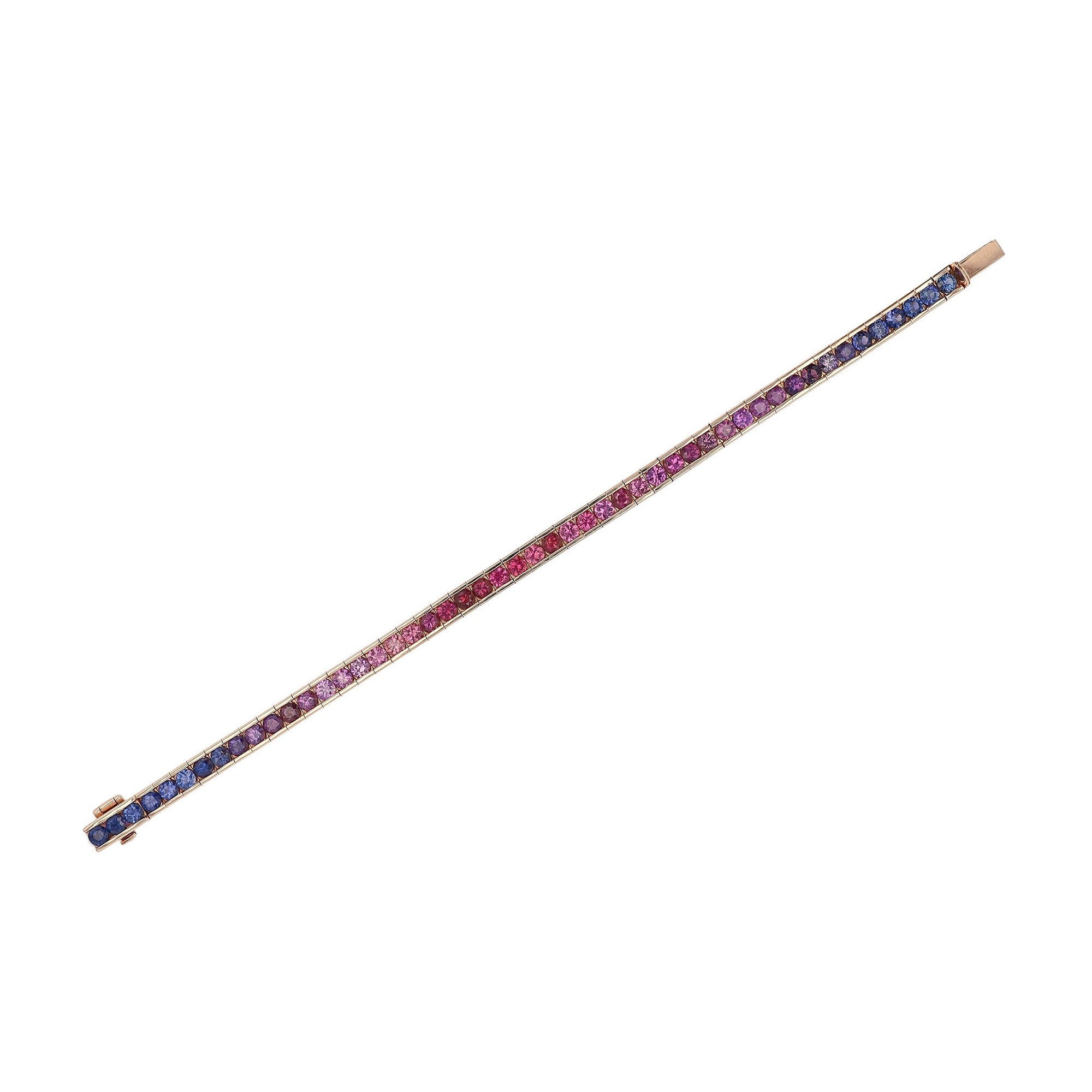 Rainbow Sapphire Tennis Bracelet