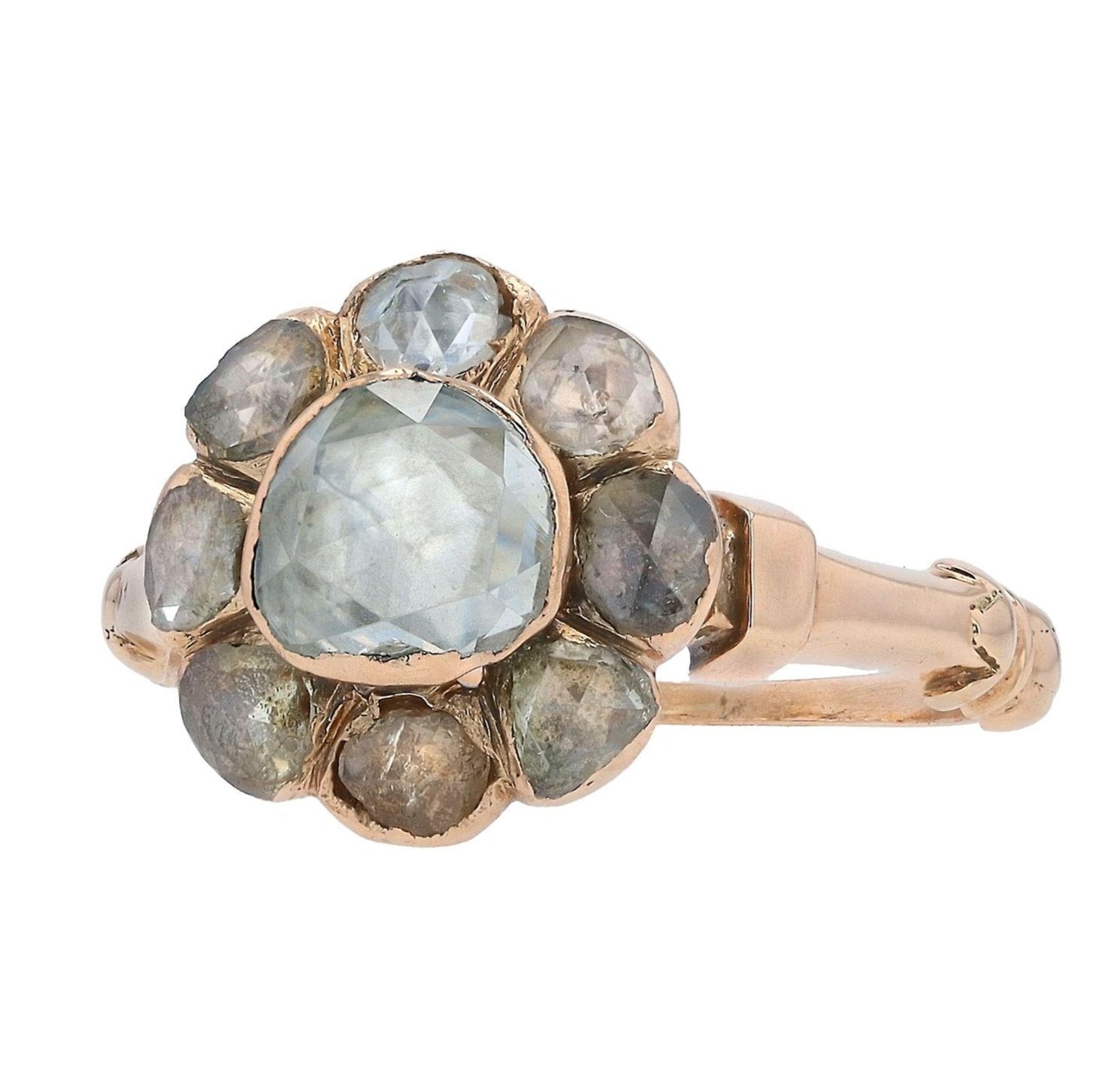 200 Year Old Georgian Rose Cut Diamond Engagement Ring