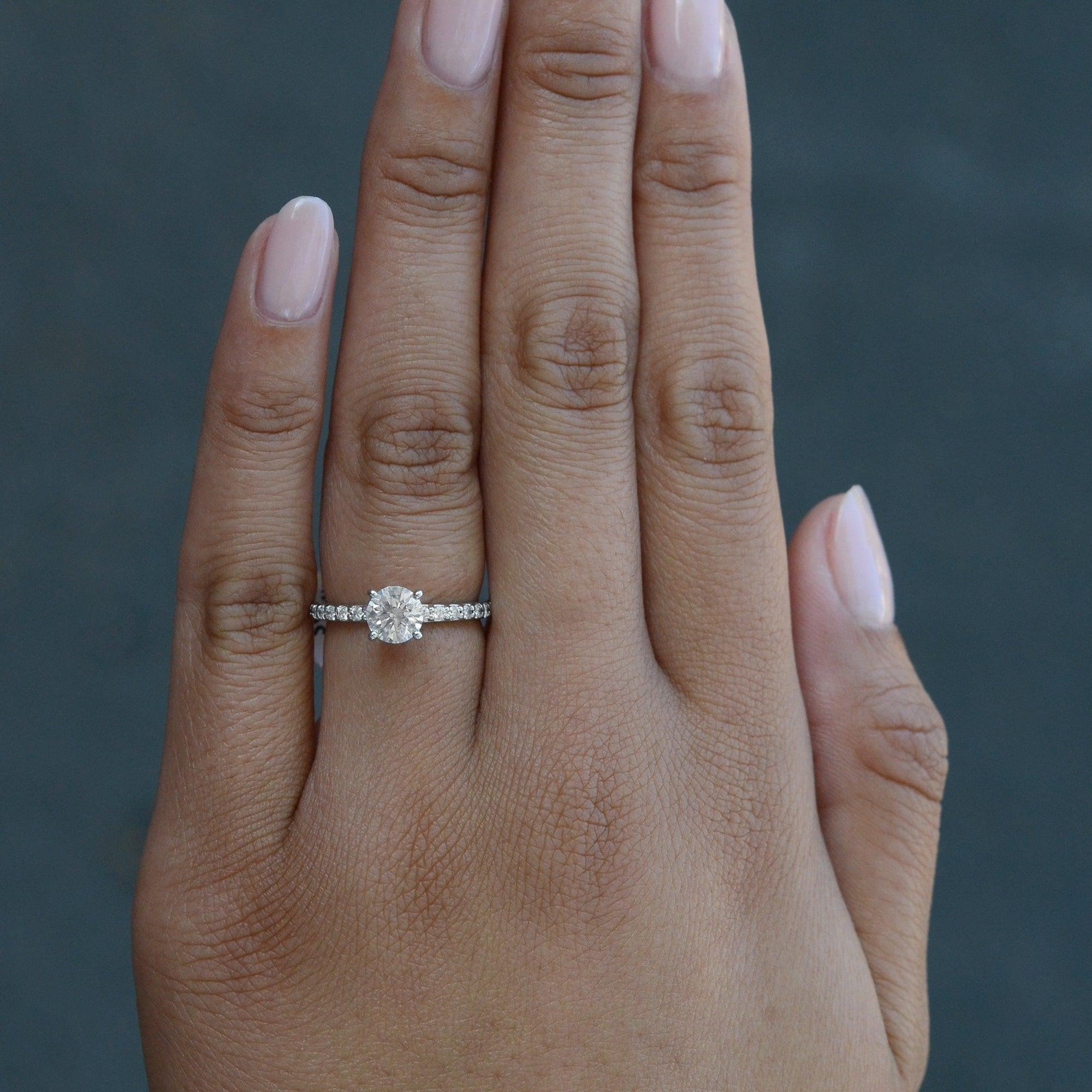 GIA Certified 0.80 carat Round Brilliant Cut Solitaire Diamond Ring