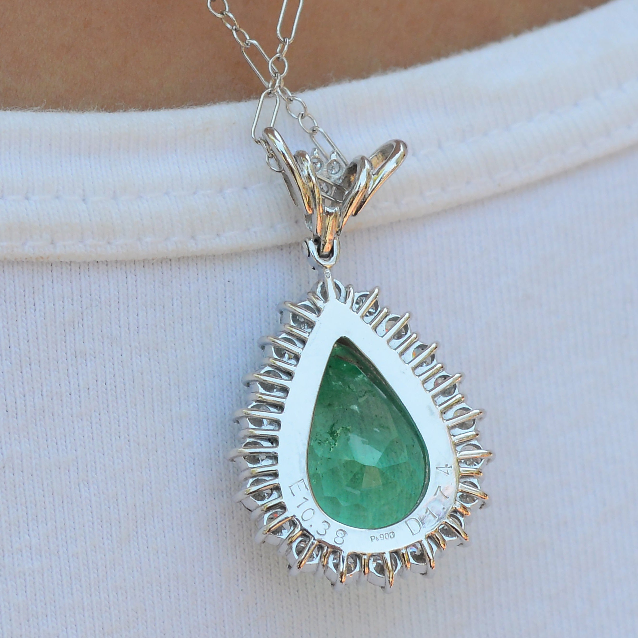 GIA Certified 10 Carat Colombian Emerald Necklace