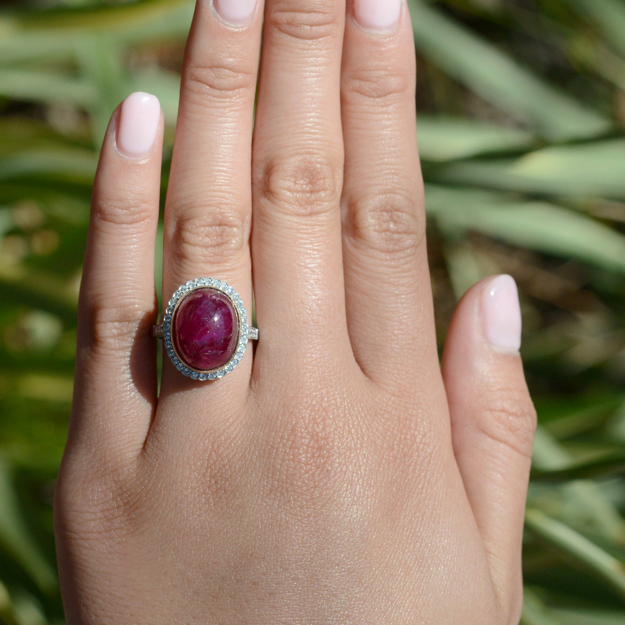 GIA Certified 17.15 Carat Unheated Ruby Ring