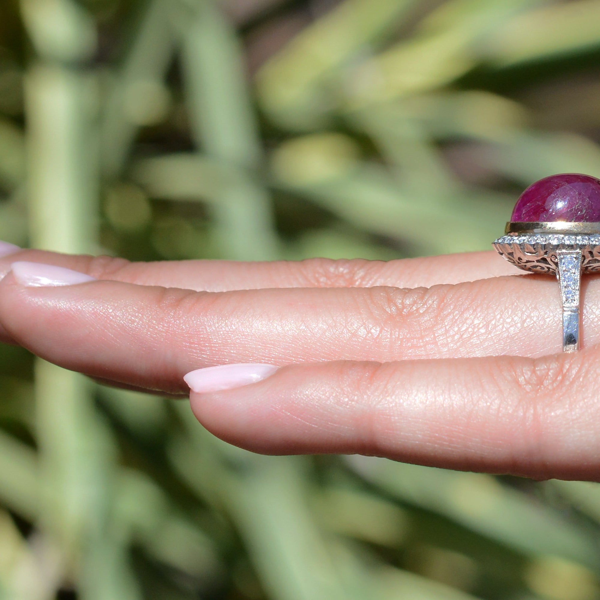 GIA Certified 17.15 Carat Unheated Ruby Ring