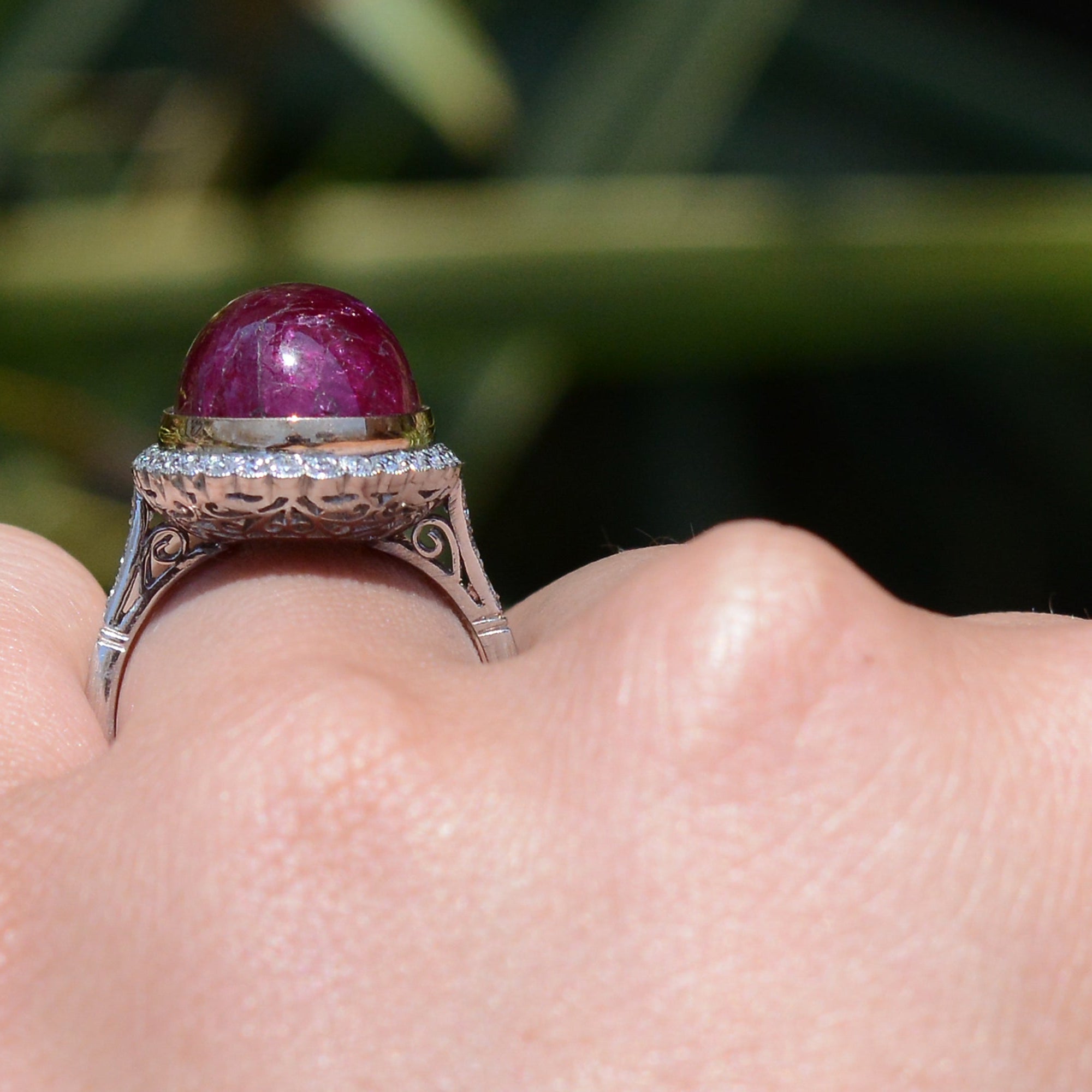 GIA Certified 17.15 Carat Unheated Ruby Ring