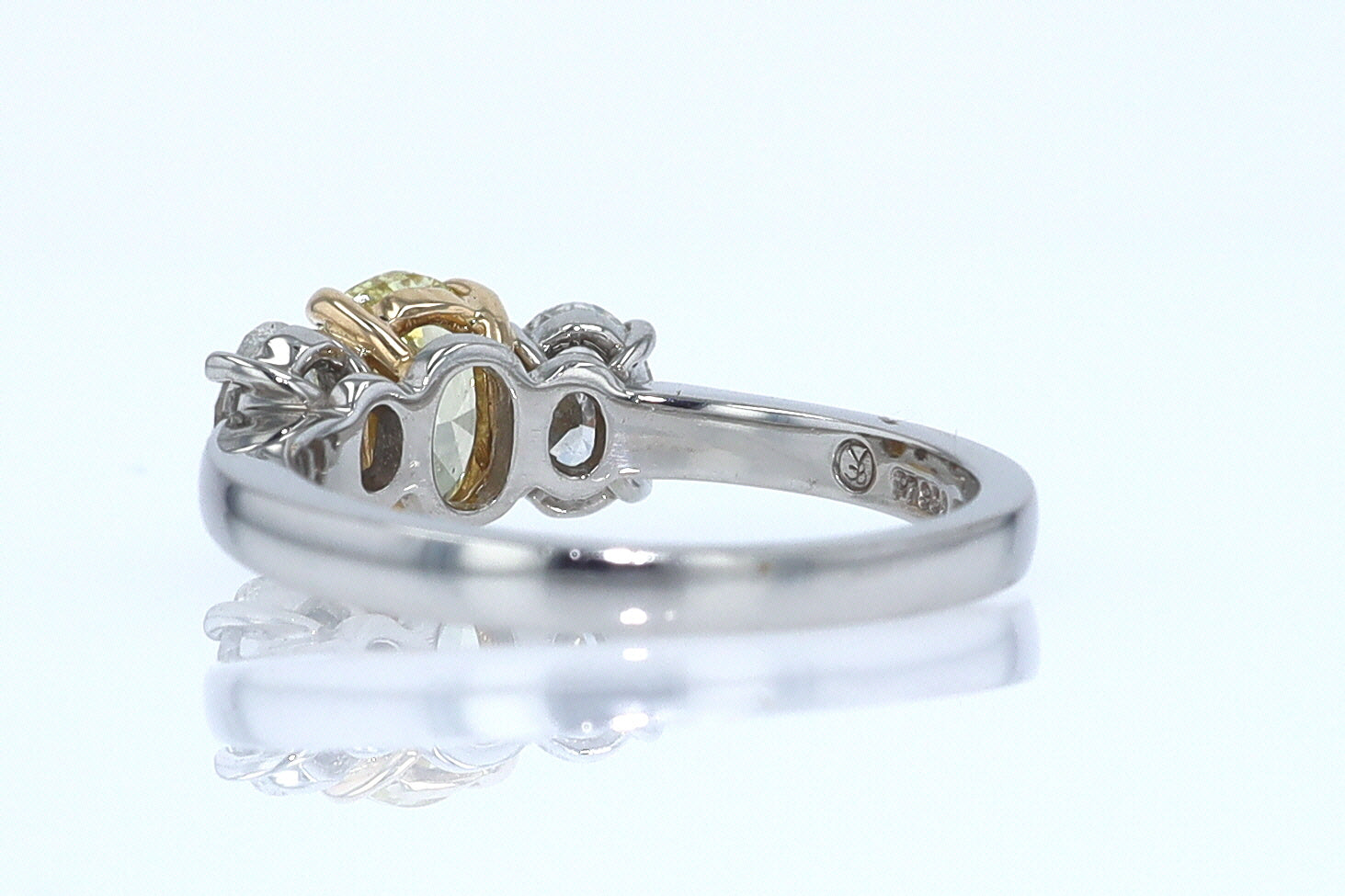 GIA Certified 1.00 Carat Oval Intense Yellow Diamond Engagement Ring