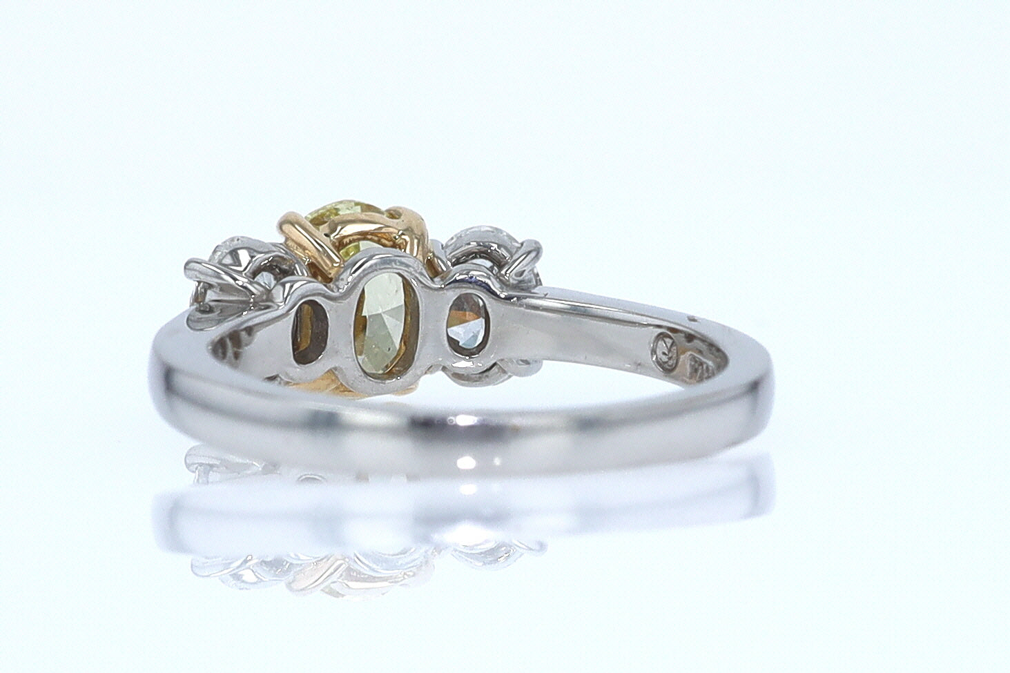 GIA Certified 1.00 Carat Oval Intense Yellow Diamond Engagement Ring