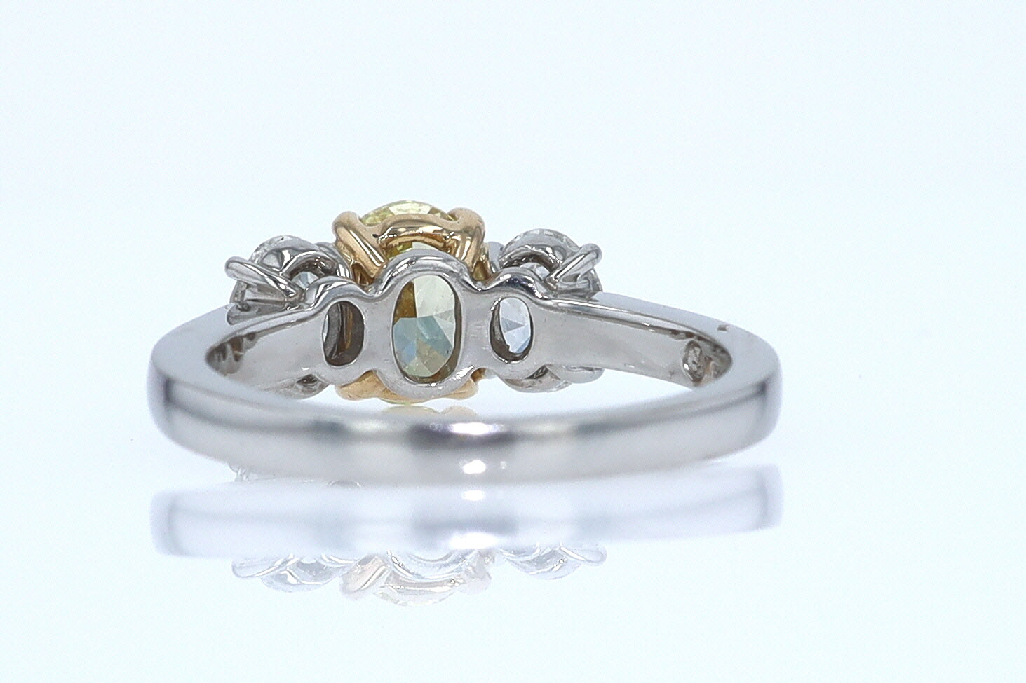 GIA Certified 1.00 Carat Oval Intense Yellow Diamond Engagement Ring