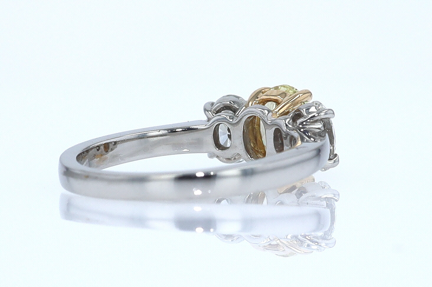 GIA Certified 1.00 Carat Oval Intense Yellow Diamond Engagement Ring