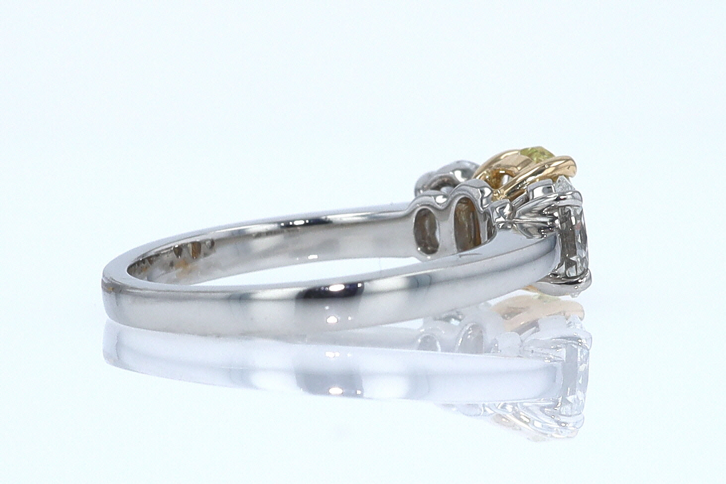 GIA Certified 1.00 Carat Oval Intense Yellow Diamond Engagement Ring