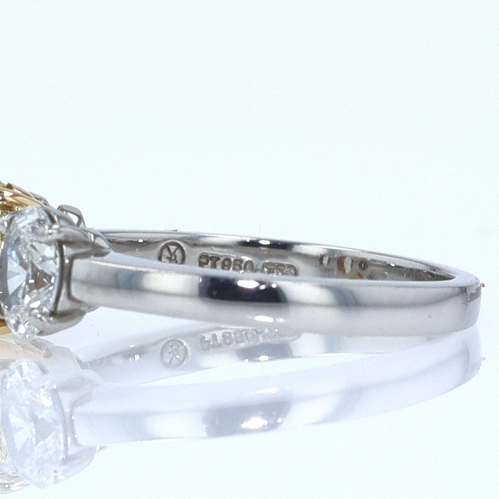 GIA Certified 1.00 Carat Oval Intense Yellow Diamond Engagement Ring