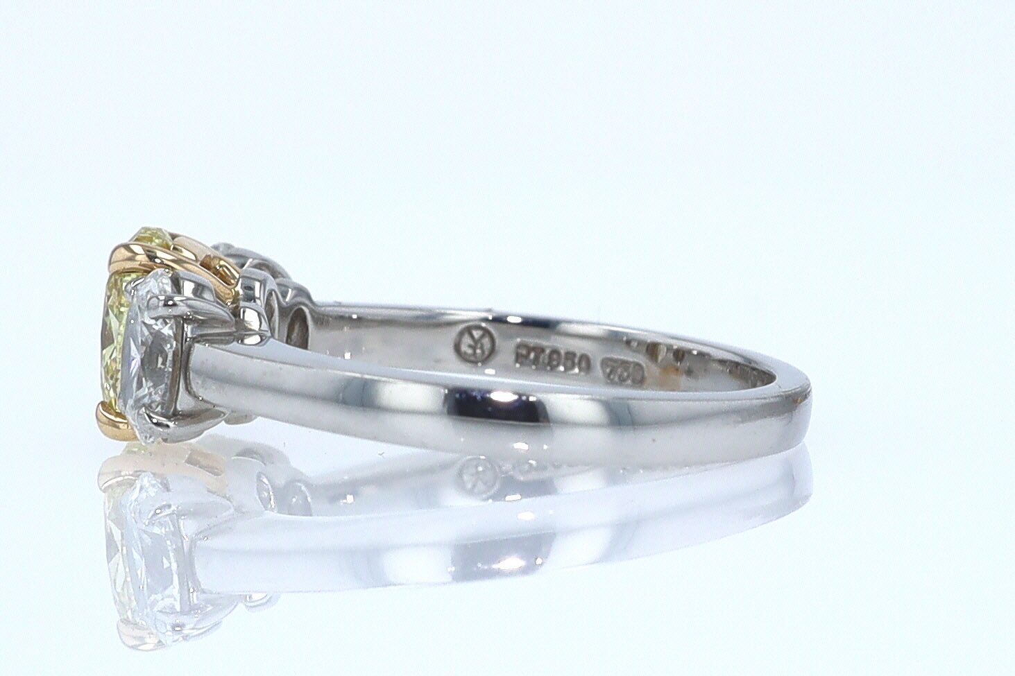 GIA Certified 1.00 Carat Oval Intense Yellow Diamond Engagement Ring