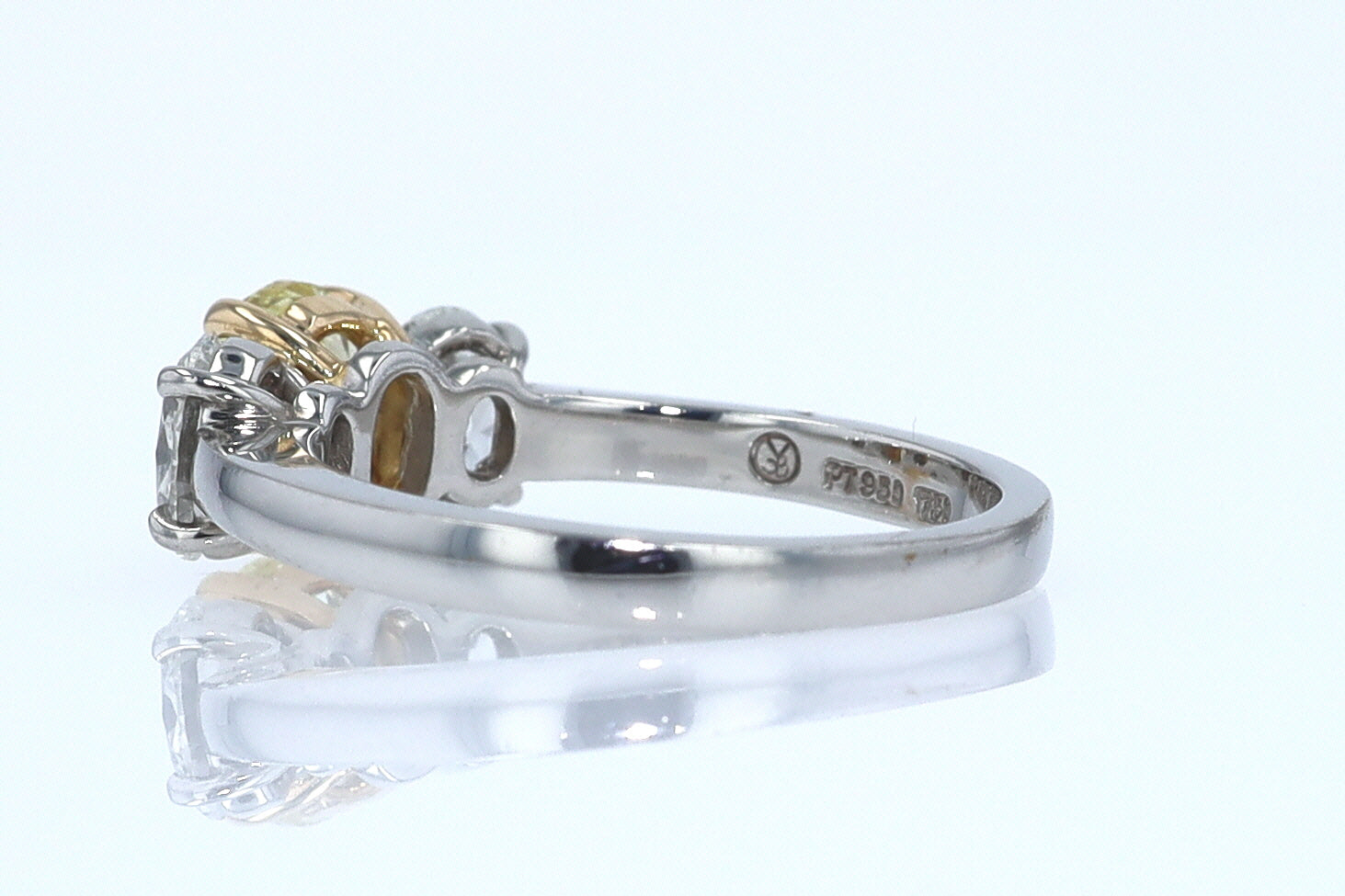 GIA Certified 1.00 Carat Oval Intense Yellow Diamond Engagement Ring