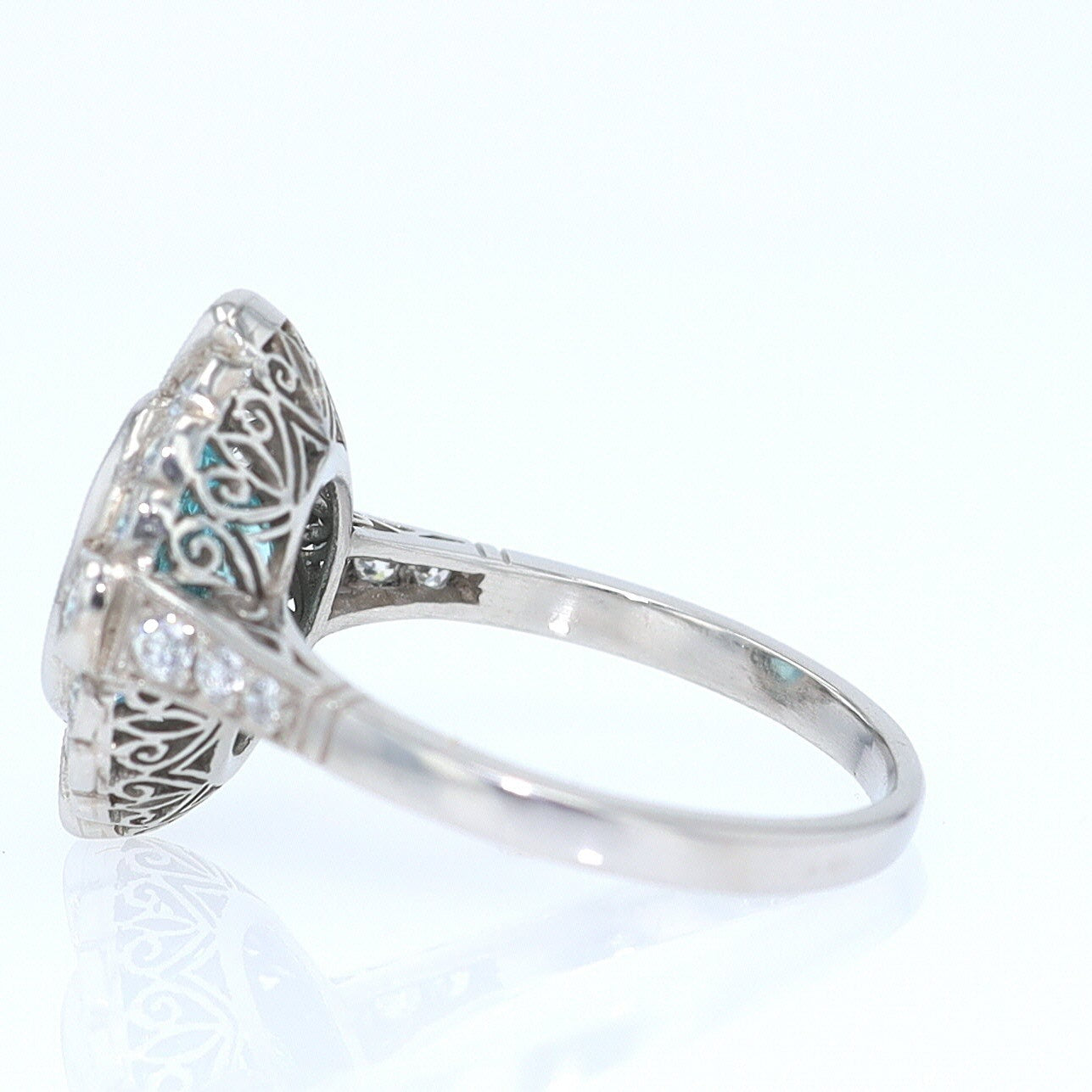 GIA Certified 2.76 Carat Paraiba Tourmaline Engagement Ring