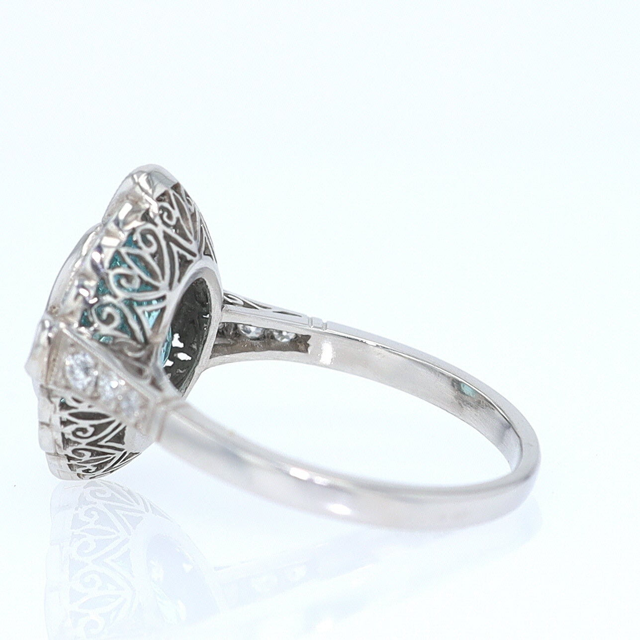 GIA Certified 2.76 Carat Paraiba Tourmaline Engagement Ring