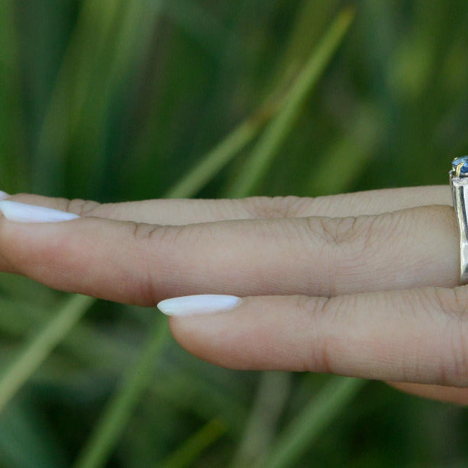 GIA Certified 3.59 No Heat Sapphire Engagement Ring