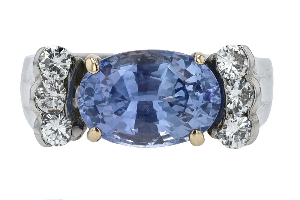 GIA No Heat Sapphire Ring