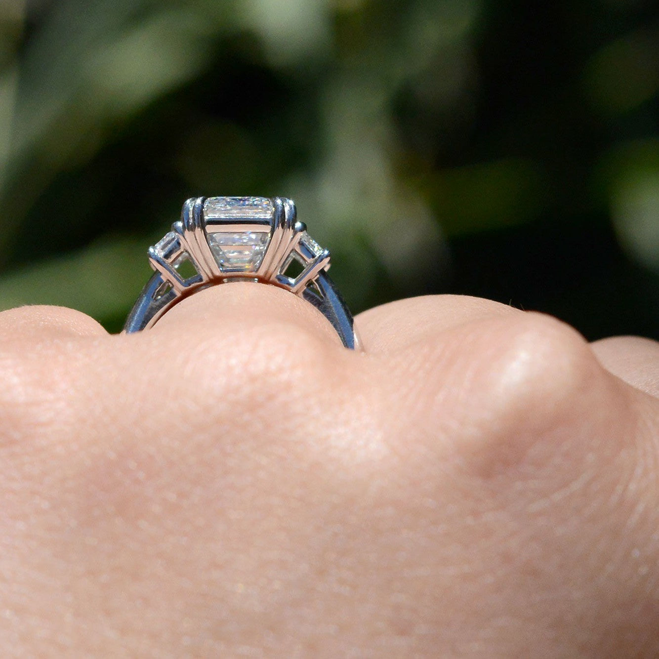 GIA Certified 5.01 Carat Emerald Cut Diamond Engagement Ring