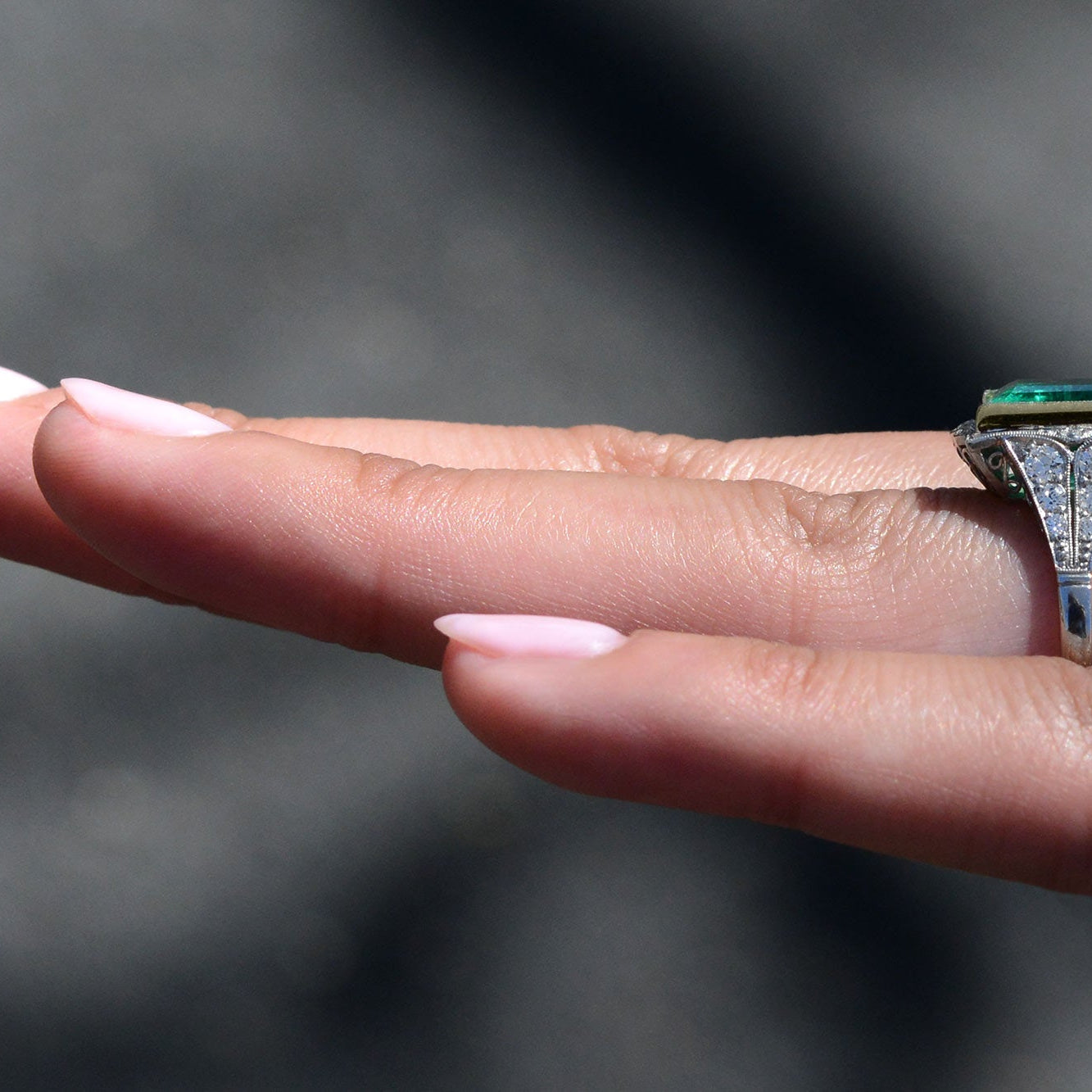 GIA Certified 7 Carat Colombian Emerald and Diamond Ring