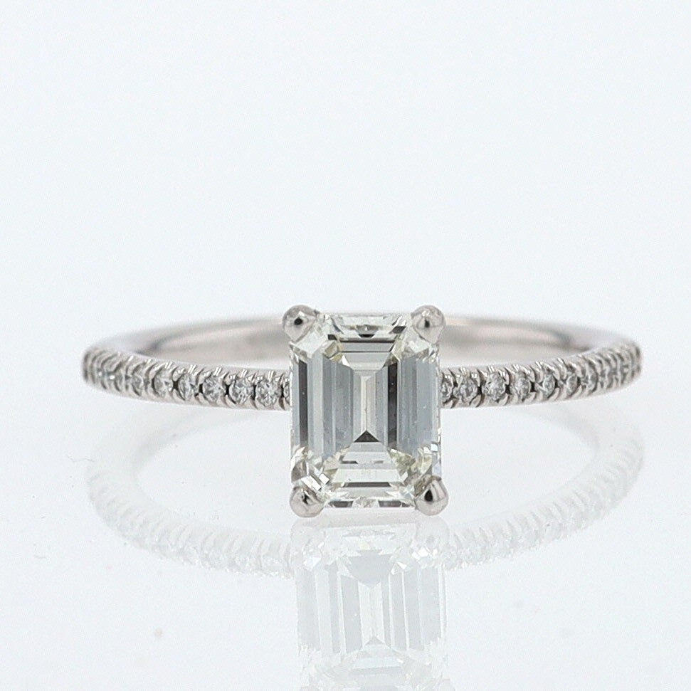 GIA Certified Contemporary 1 Carat Diamond Engagement Ring