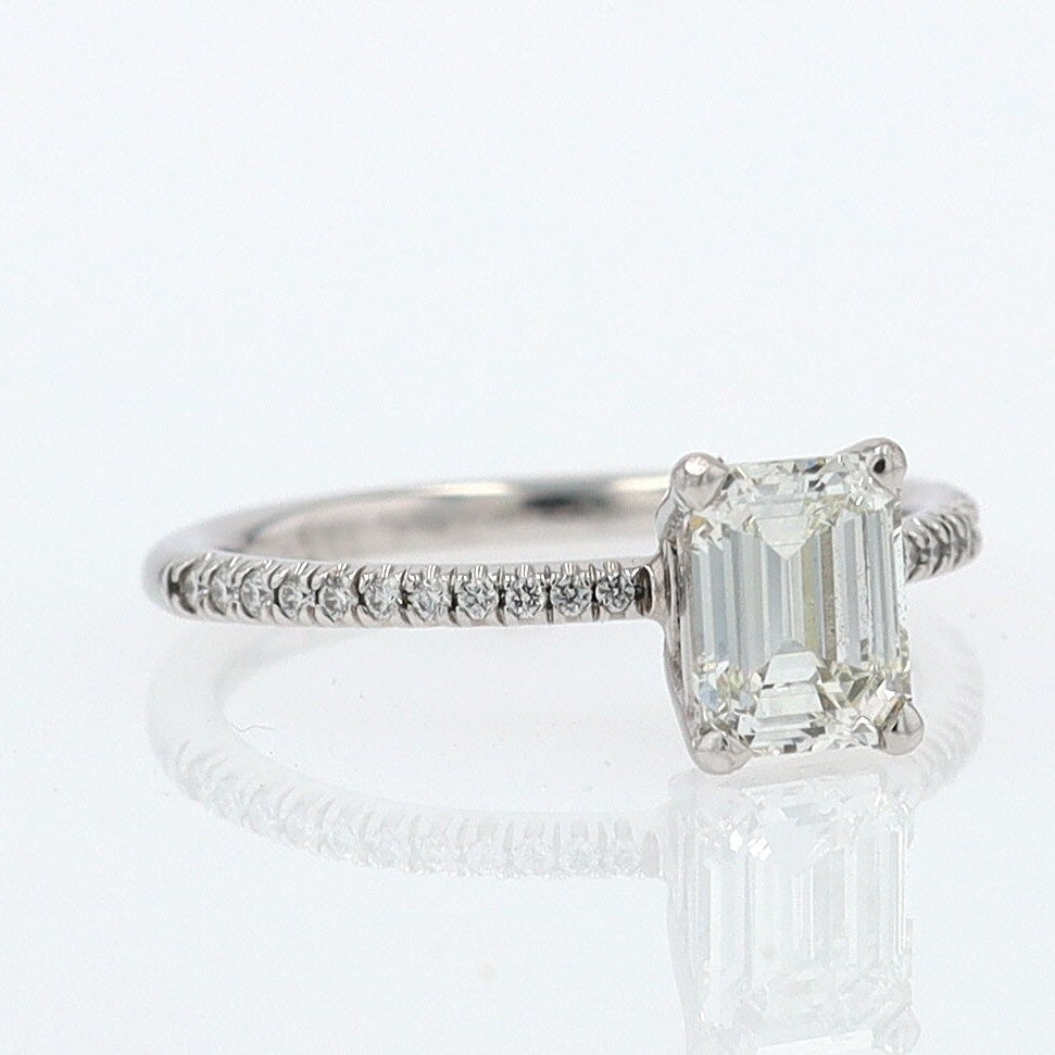 GIA Certified Contemporary 1 Carat Diamond Engagement Ring