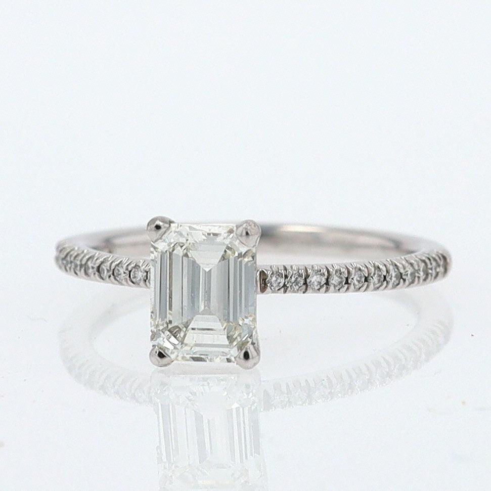 GIA Certified Contemporary 1 Carat Diamond Engagement Ring