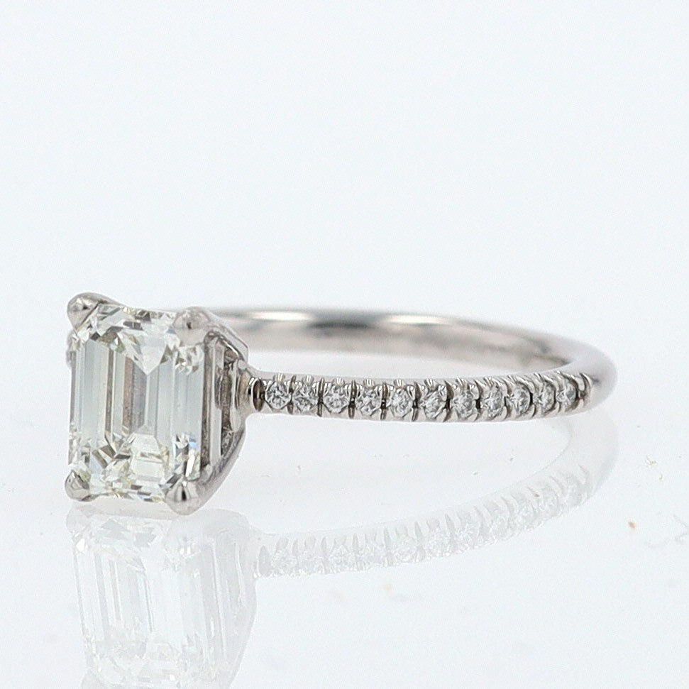 GIA Certified Contemporary 1 Carat Diamond Engagement Ring