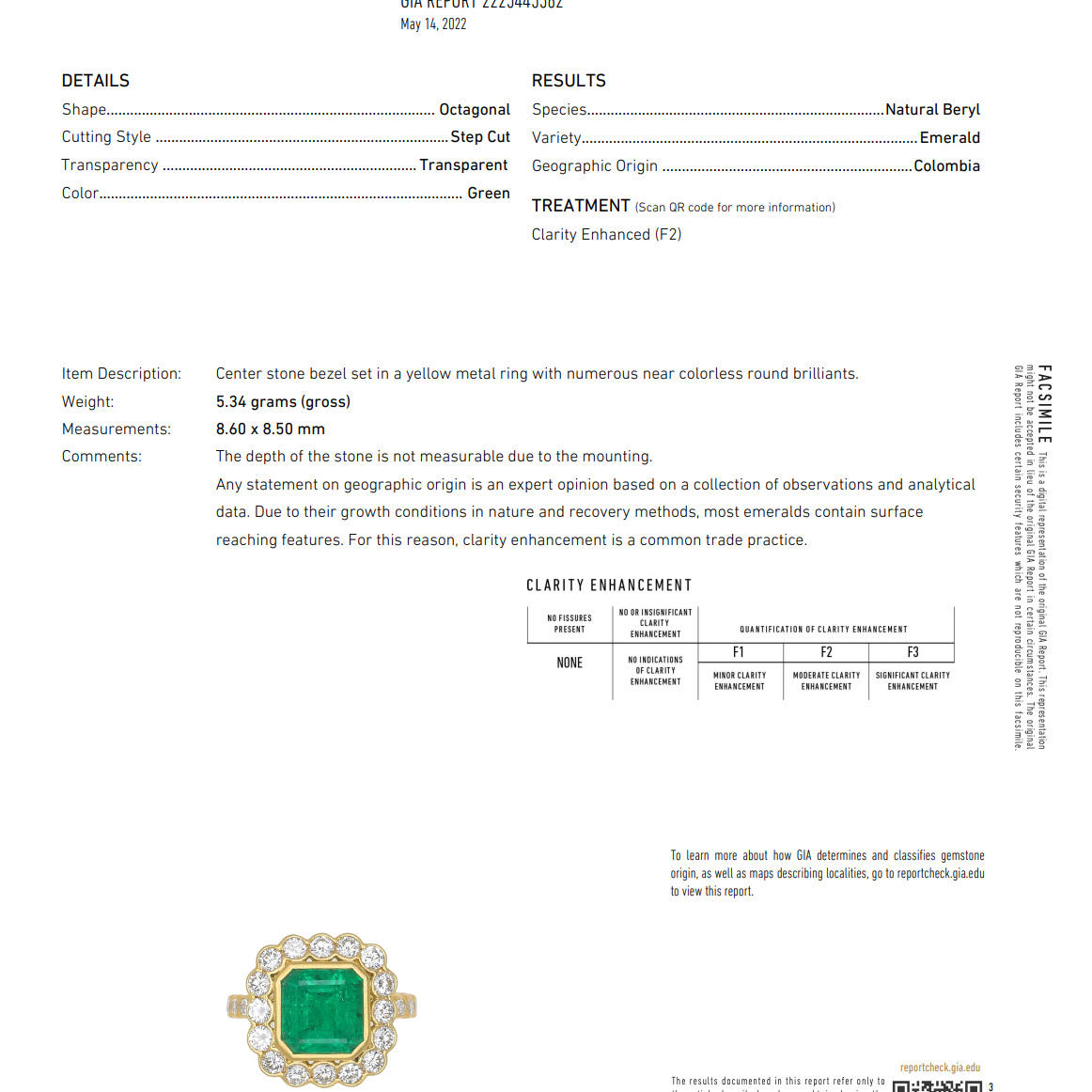 GIA Certified Muzo Colombian Emerald Engagement Ring