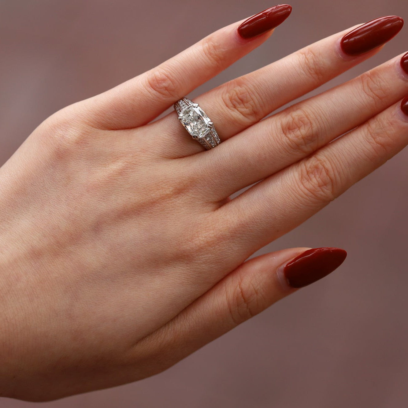 GIA Certified Shreve & Co 2 Ct Cushion Diamond Engagement Ring