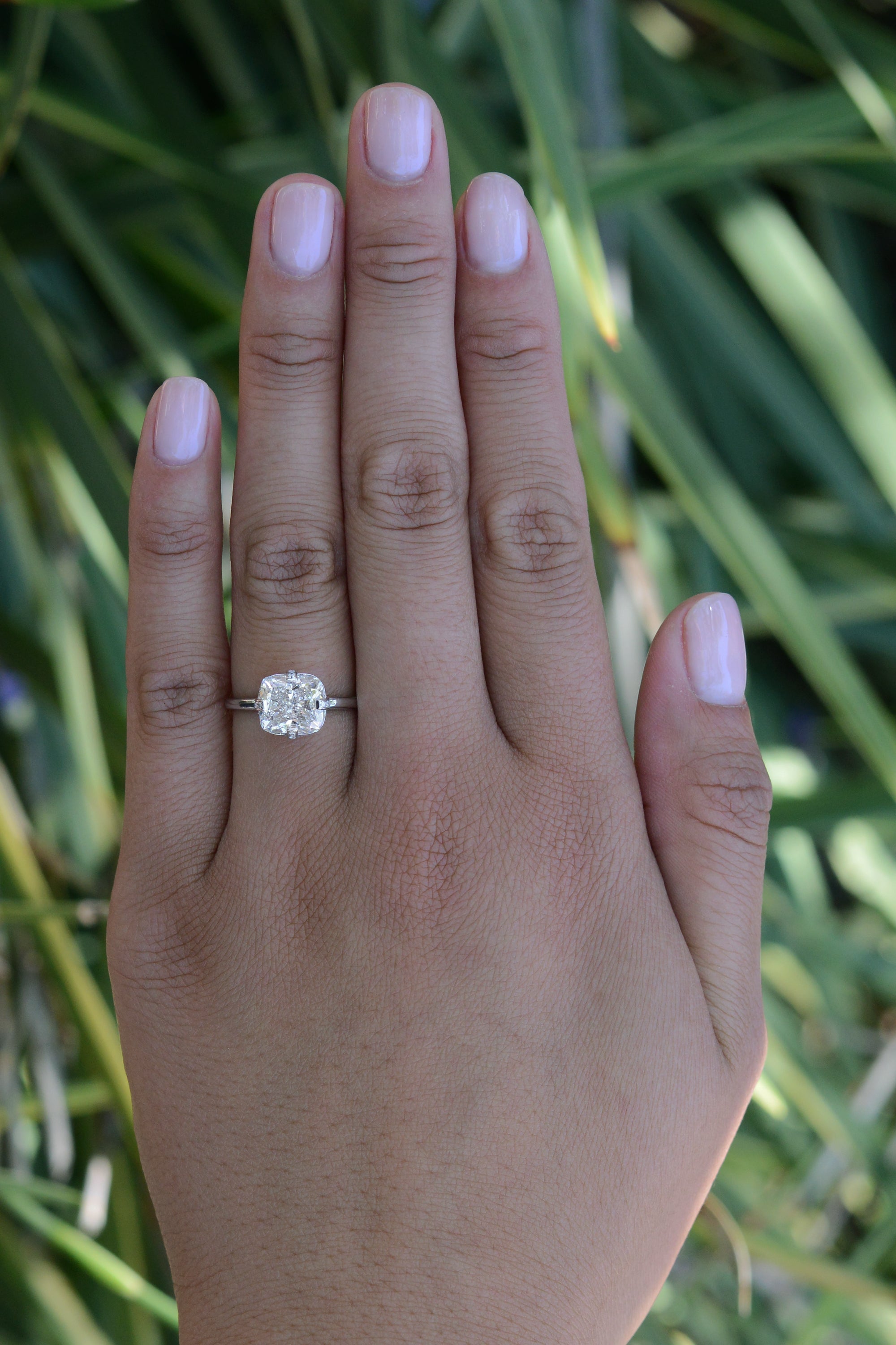 GIA Certified Vintage 3 Carat Cushion Cut Diamond Engagement Ring