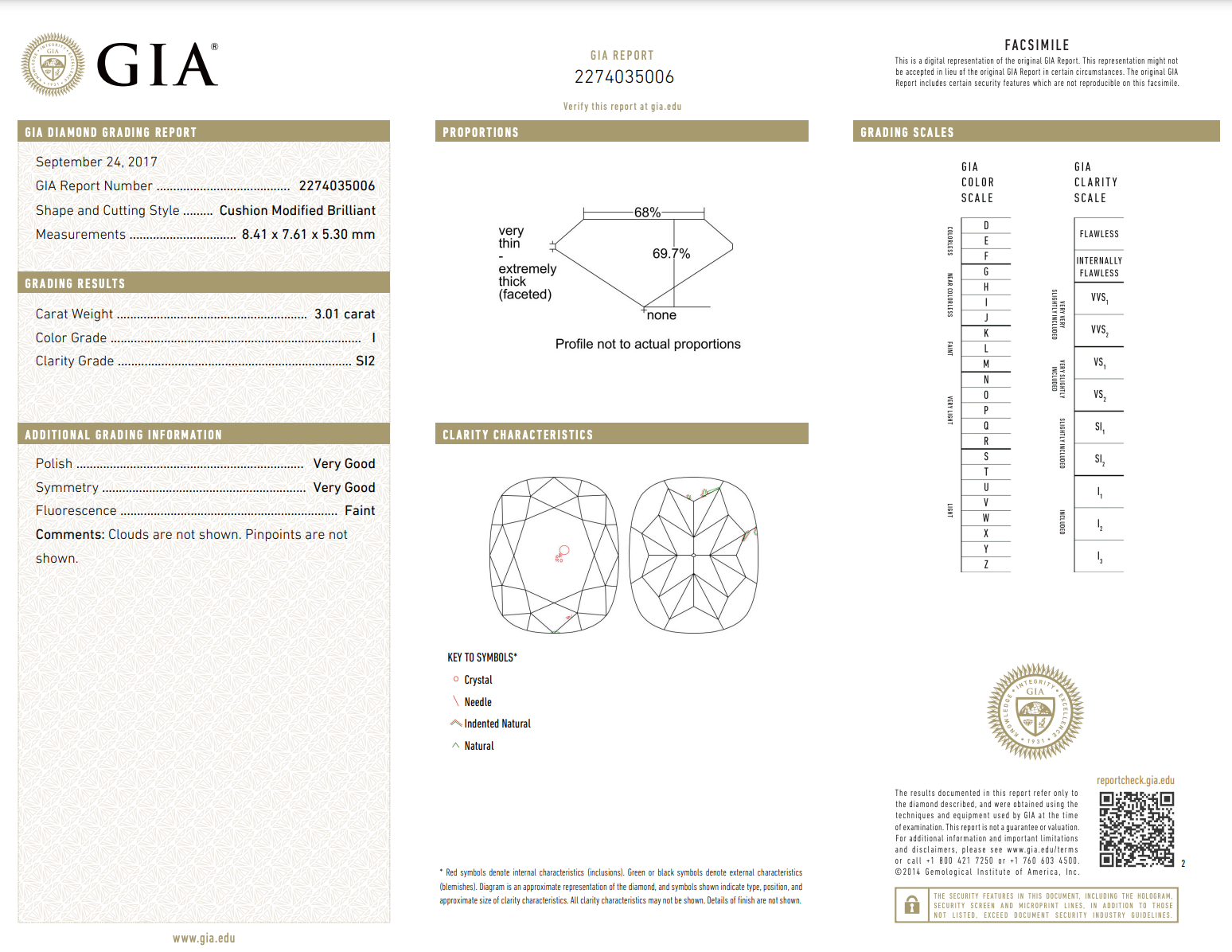 GIA Certified Vintage 3 Carat Cushion Cut Diamond Engagement Ring